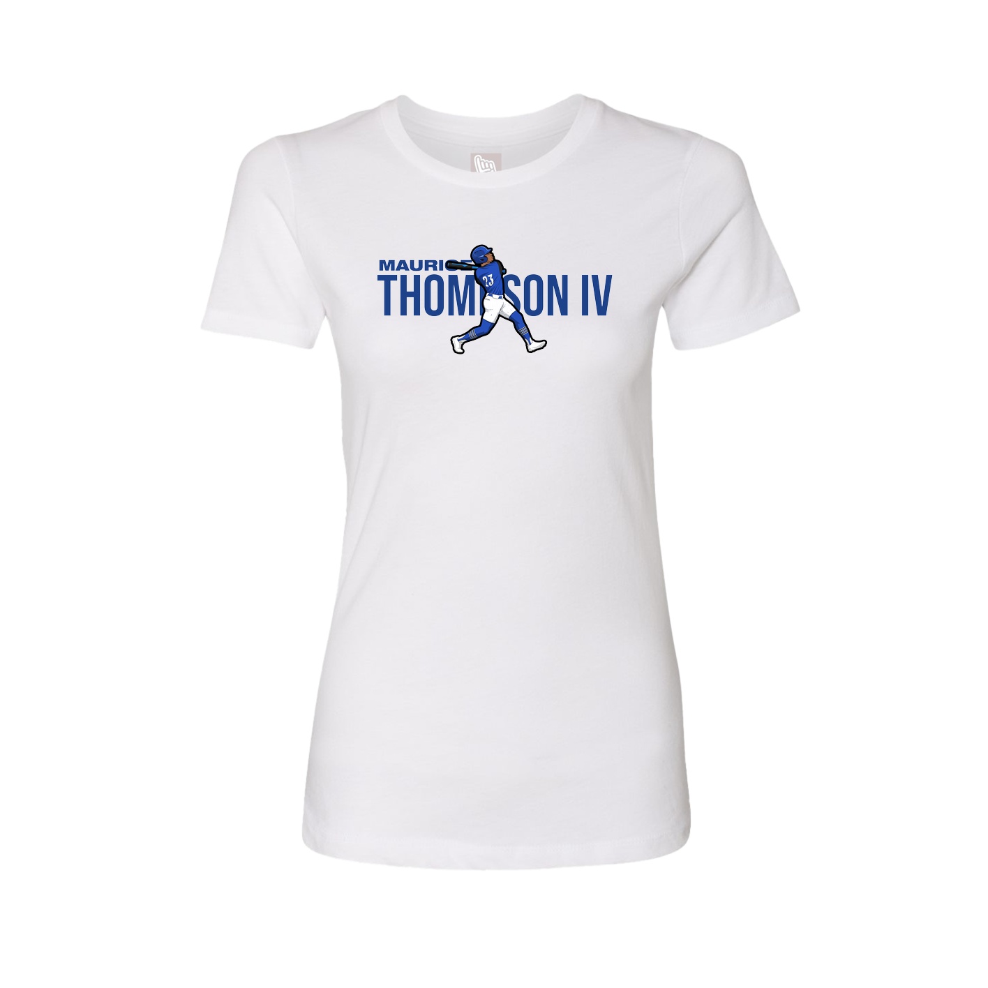 Fitted Women's Tee — Player Name in White