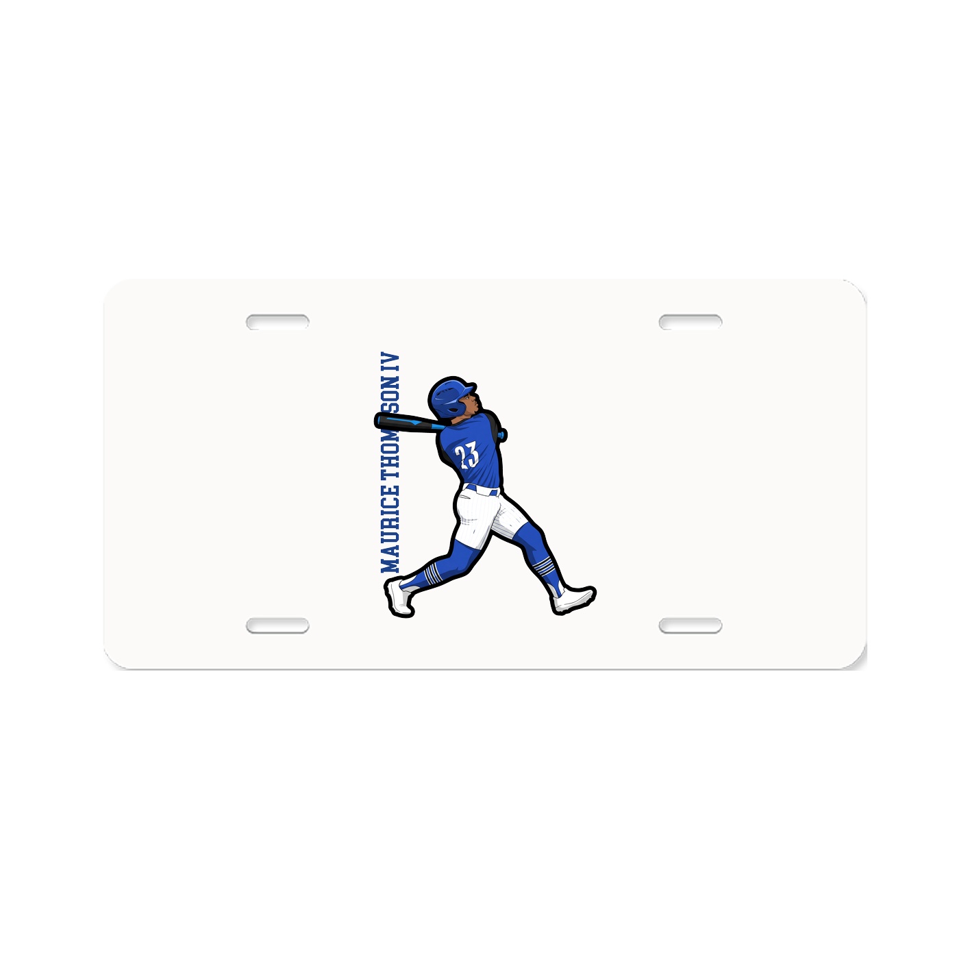 License Plate — Name Vertical in Classic