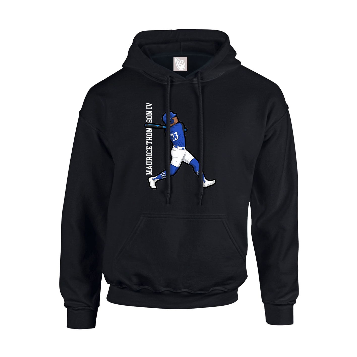 Youth Hoodie — Name Vertical in Black
