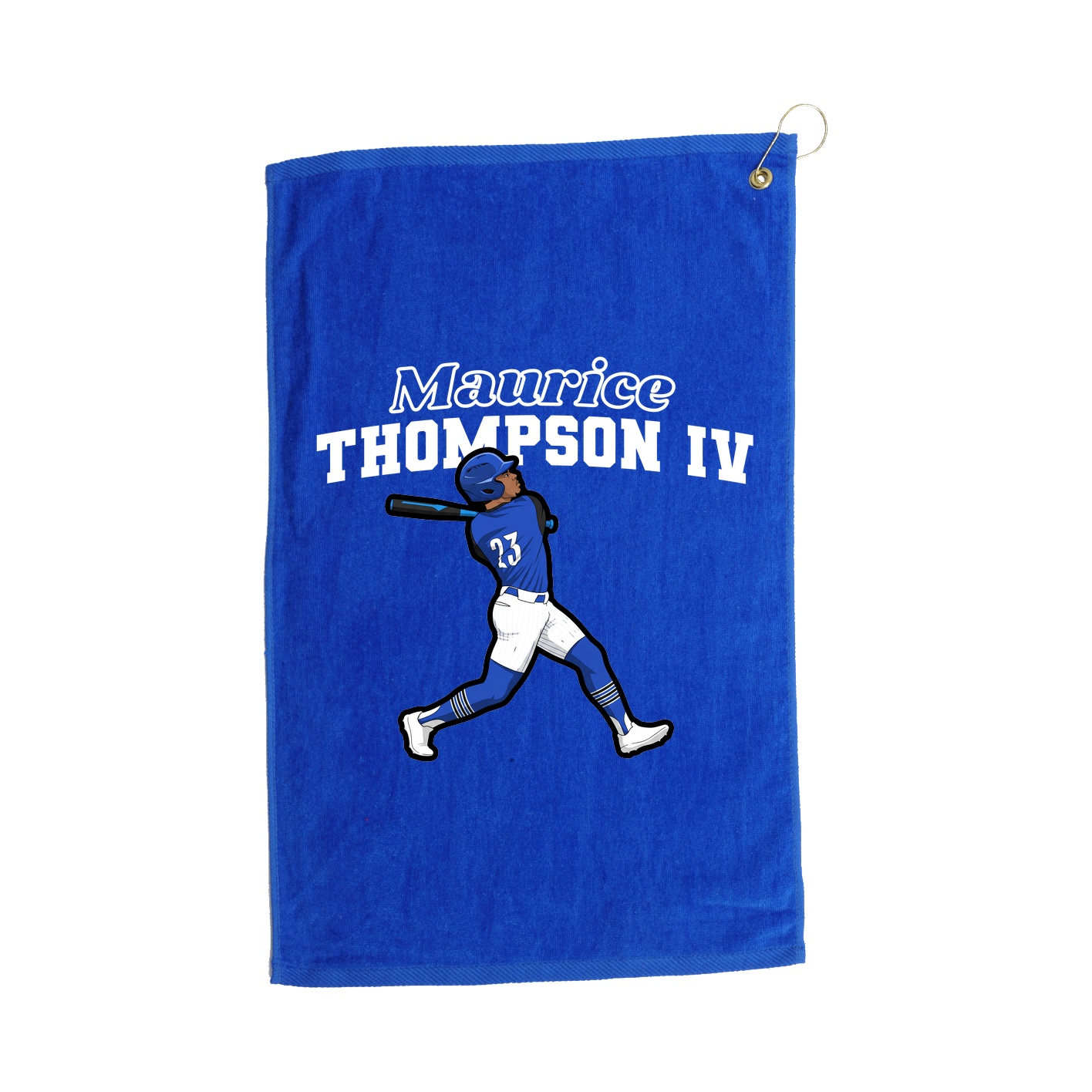 Golf Towel — Name Arch in Royal