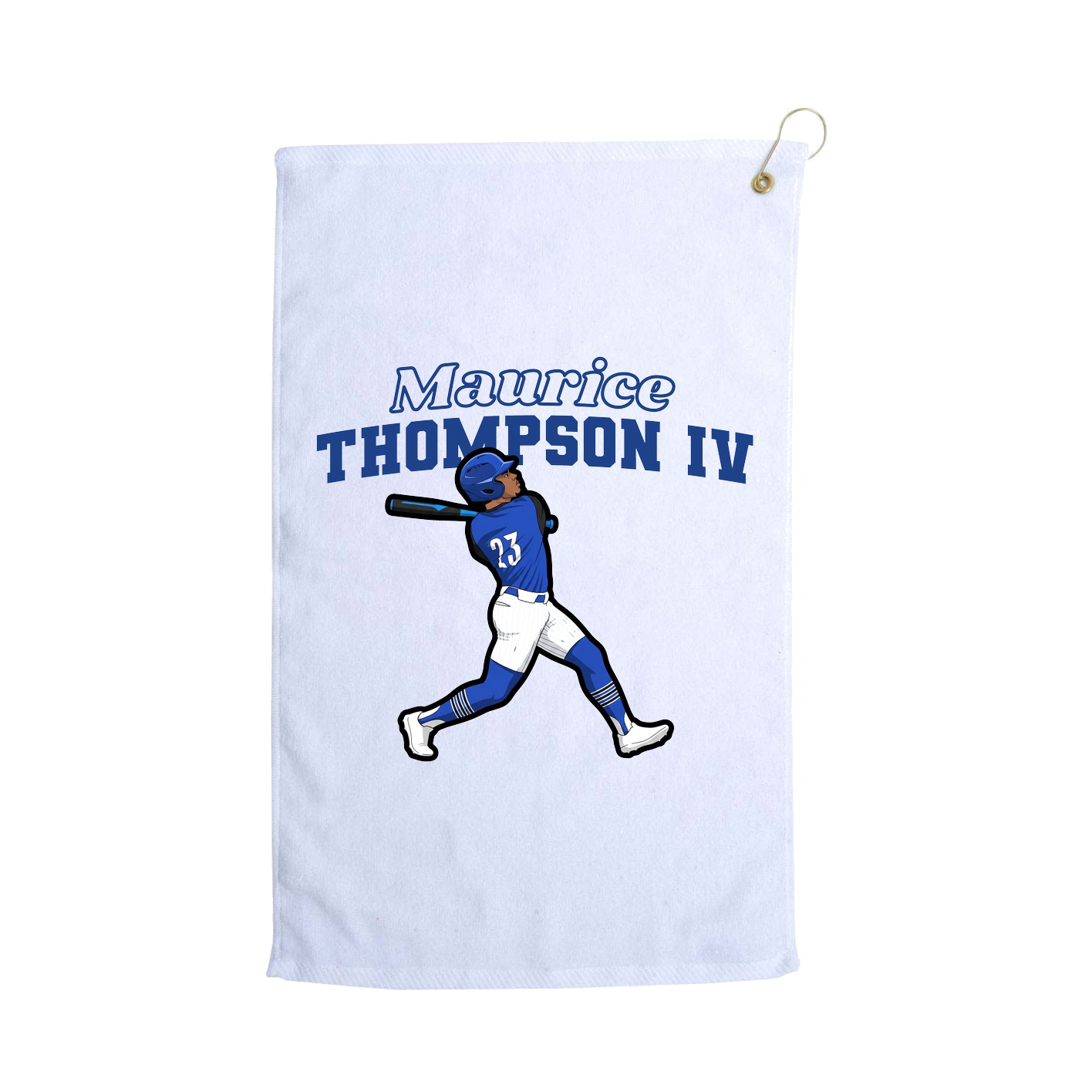 Golf Towel — Name Arch in White