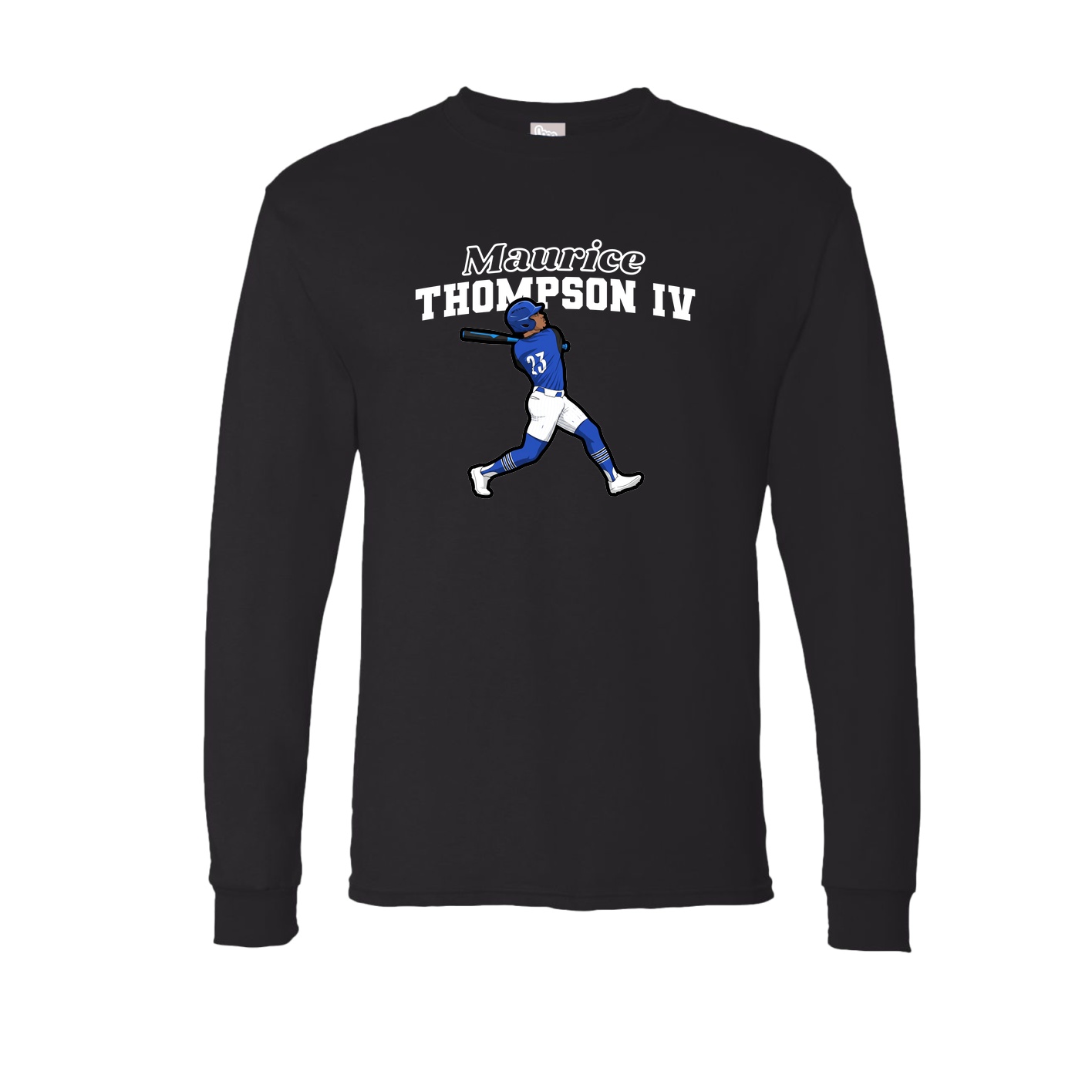 Long Sleeve Tee — Name Arch in Black