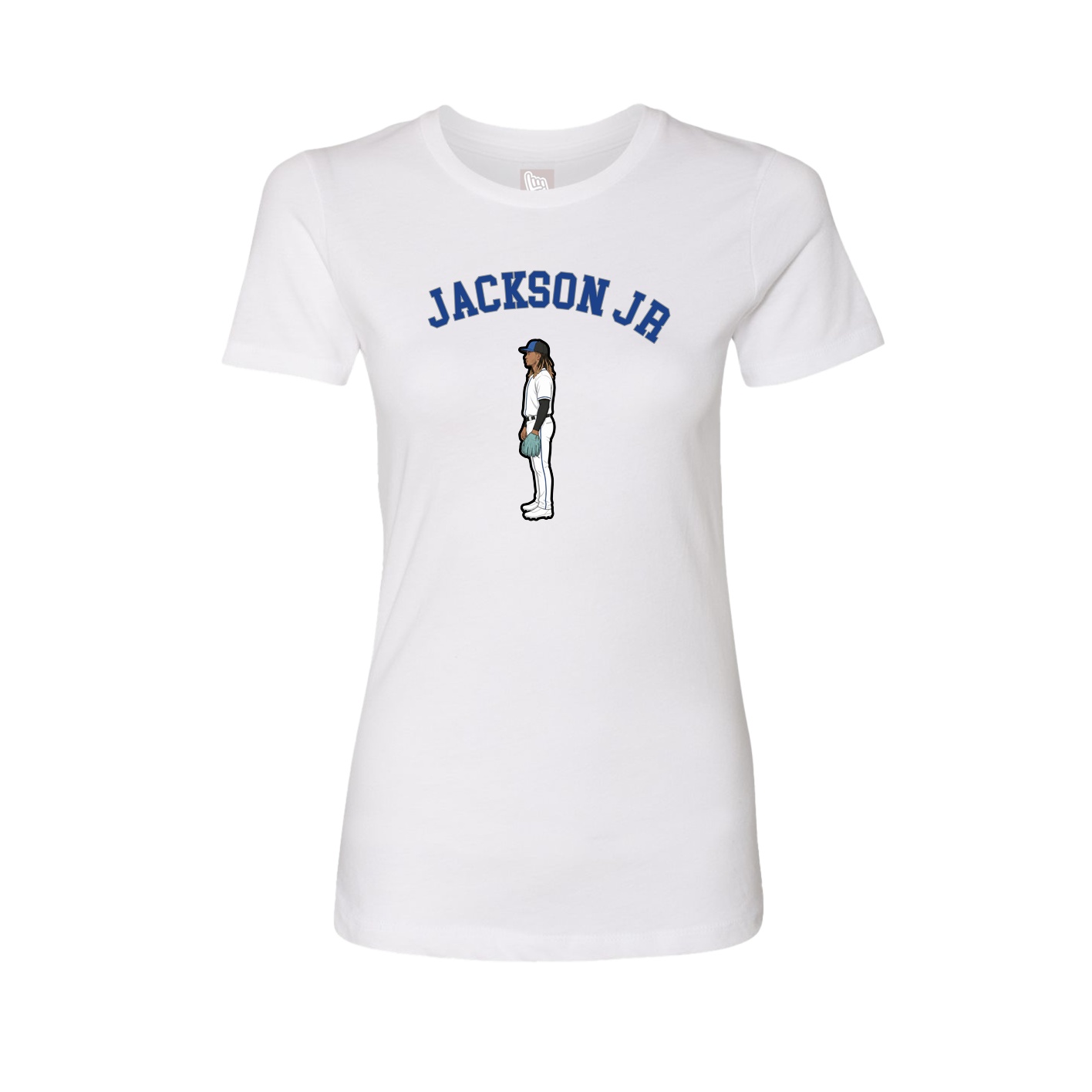 Fitted Women's Tee — Shirsey Arch in White