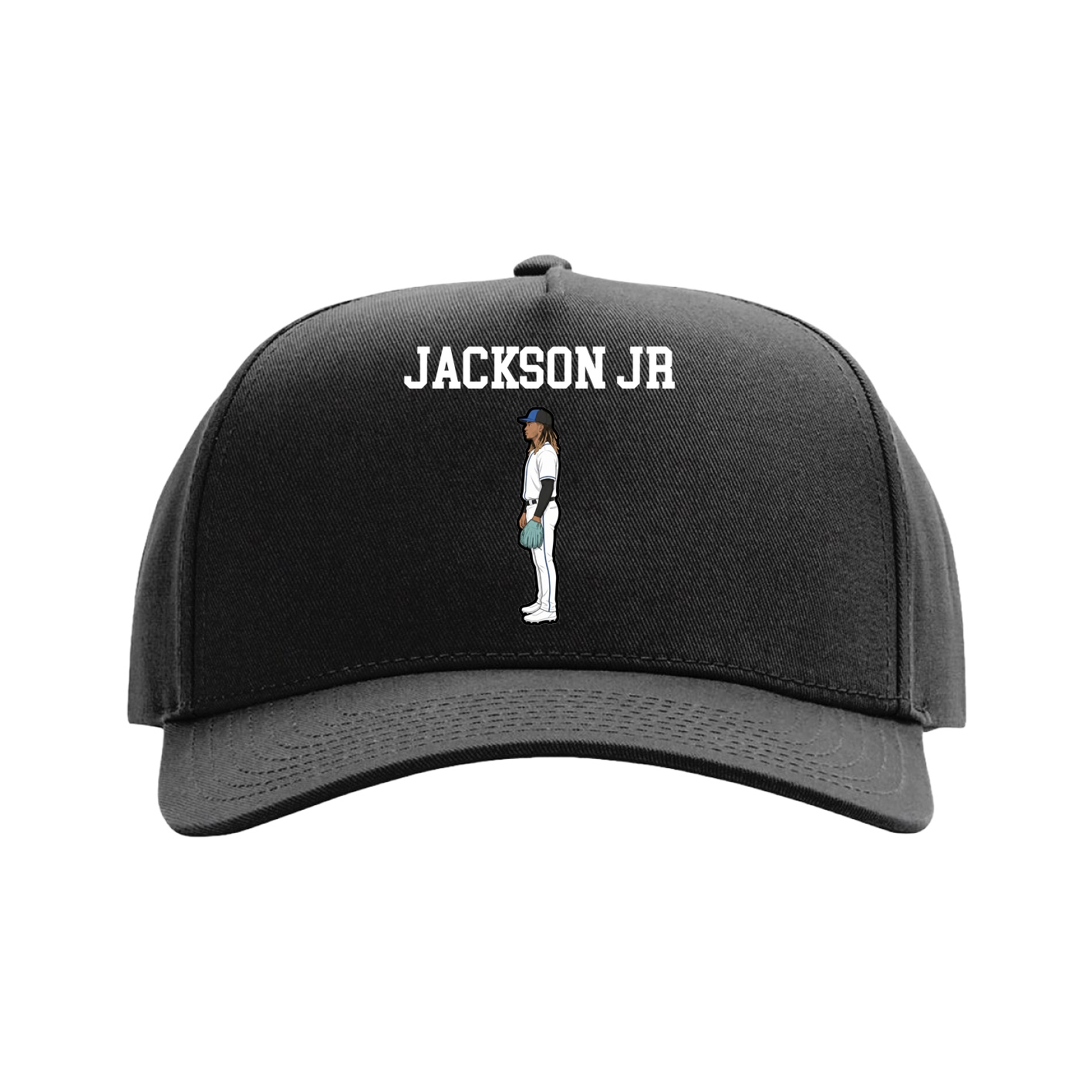 Full Fabric Five-Panel Champ Cap — Shirsey in Black