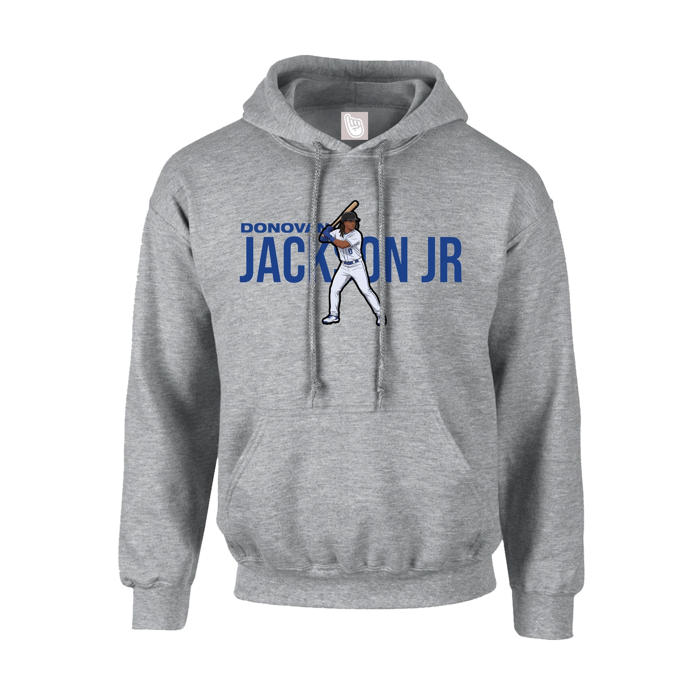 Youth Hoodie — Player Name in Grey