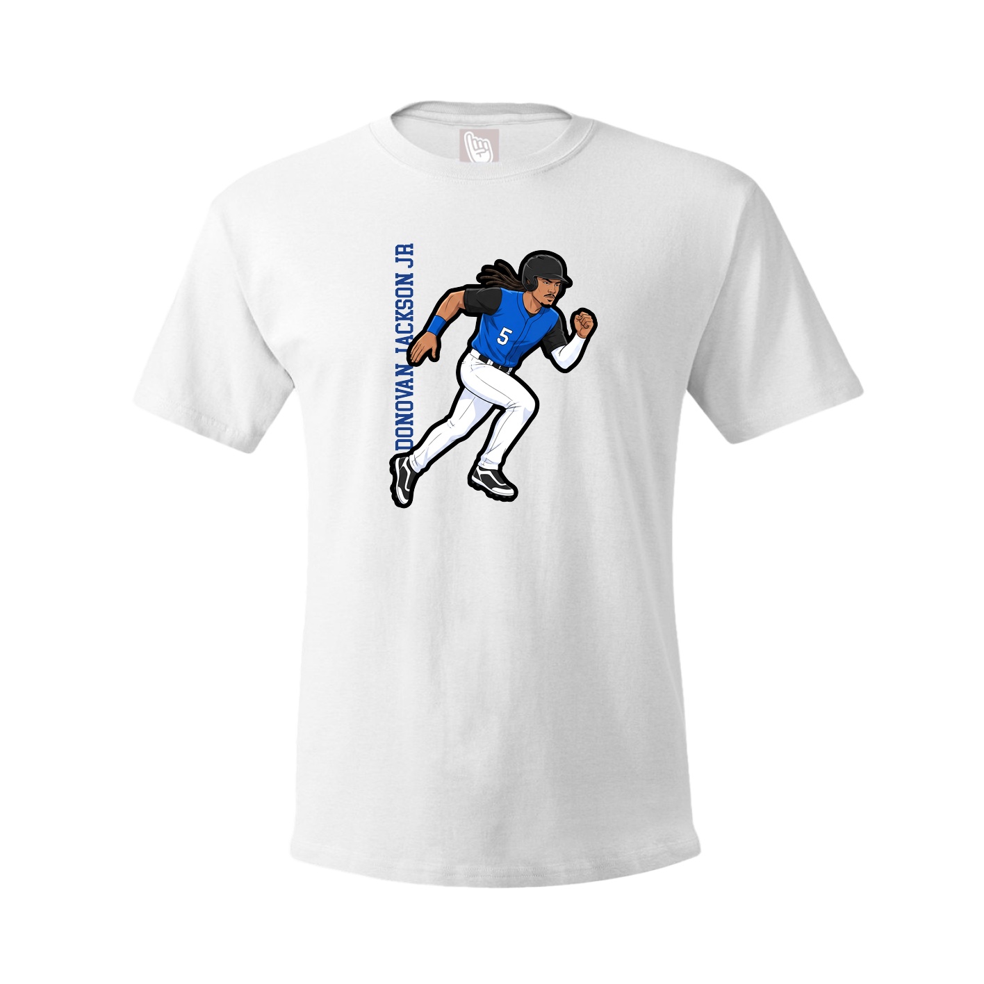 Youth Tee — Name Vertical in White