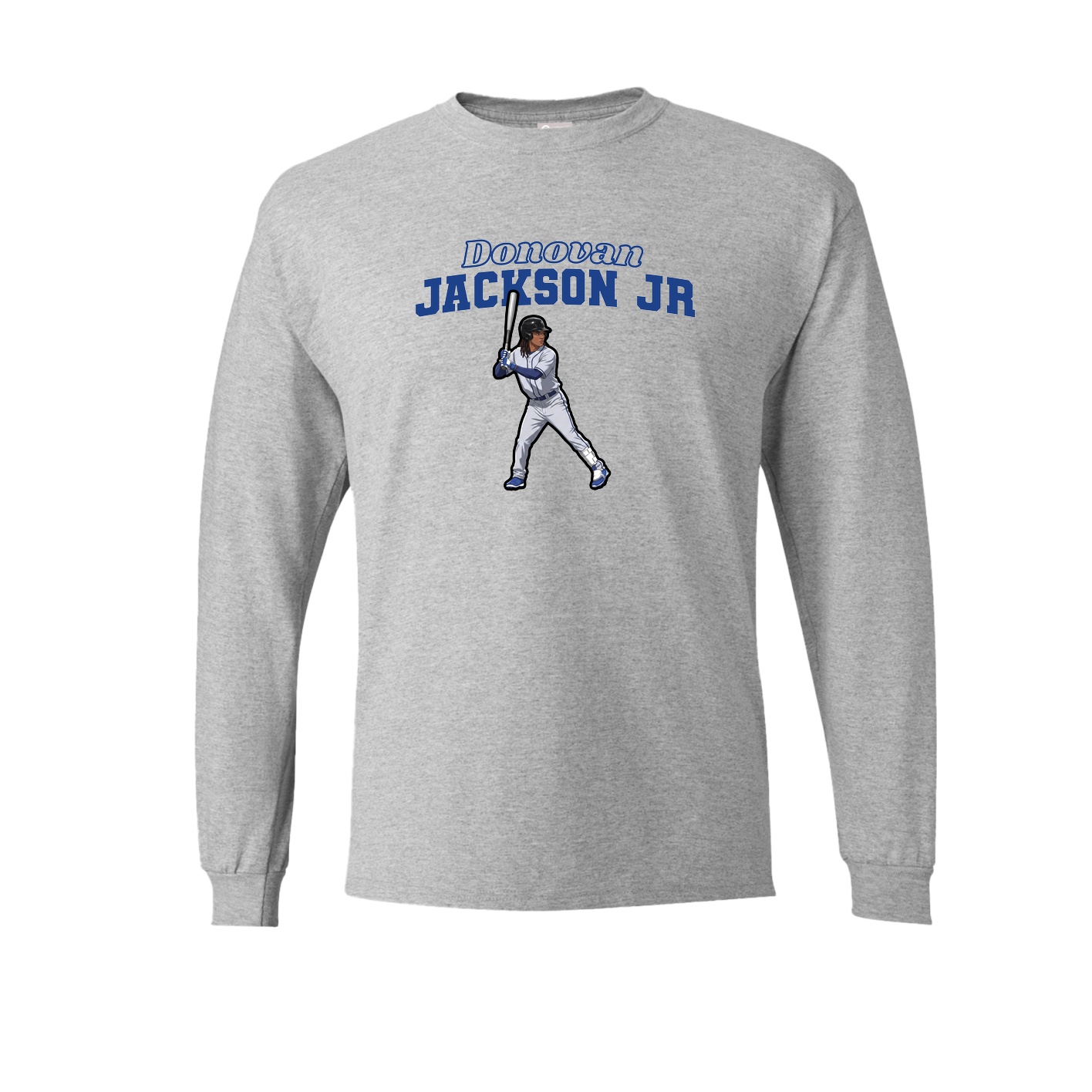 Long Sleeve Tee — Name Arch in Grey