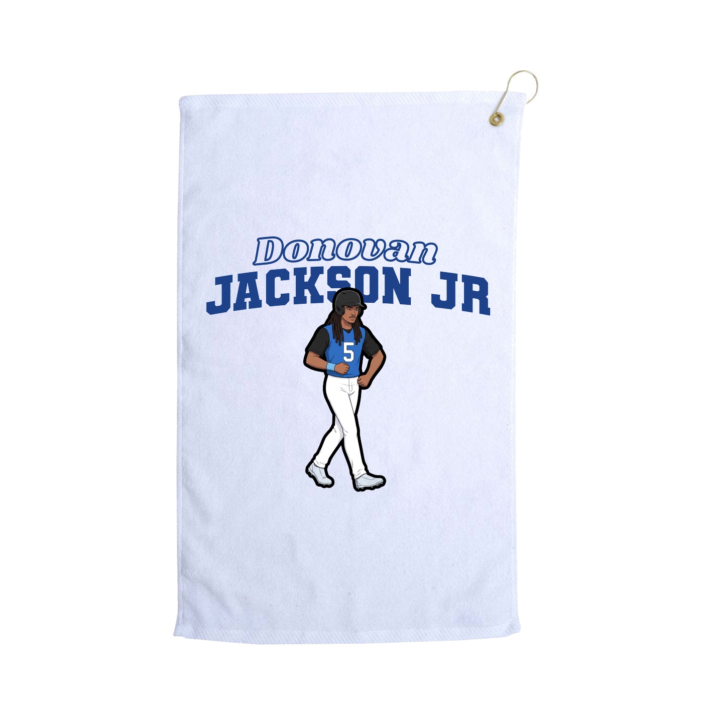 Golf Towel — Name Arch in White
