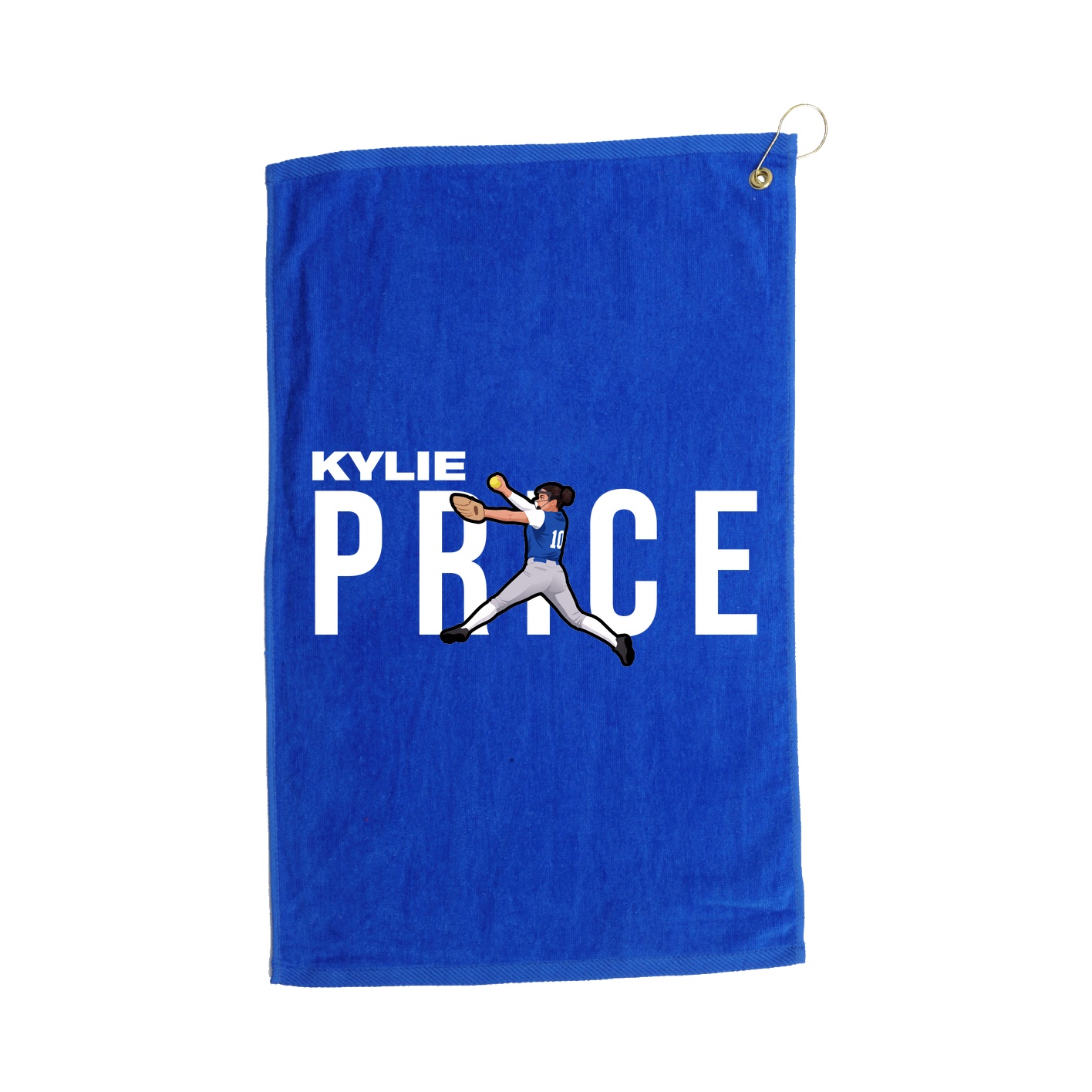 Golf Towel — Player Name in Royal