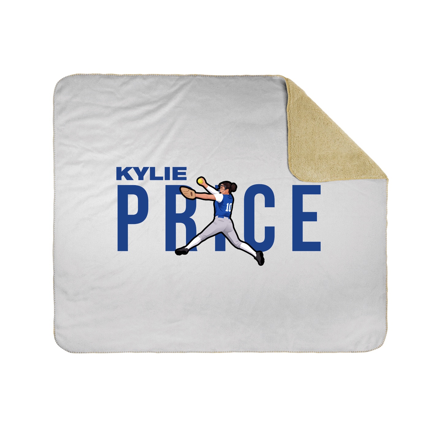 Throw Blanket — Player Name in White