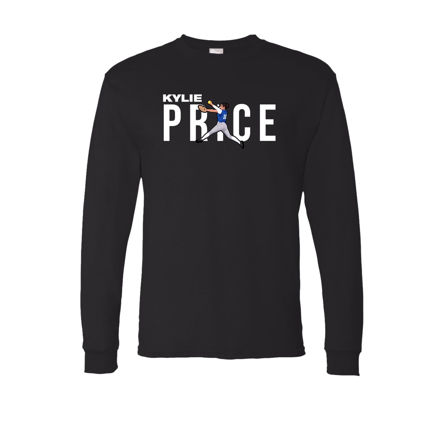 Long Sleeve Tee — Player Name in Black