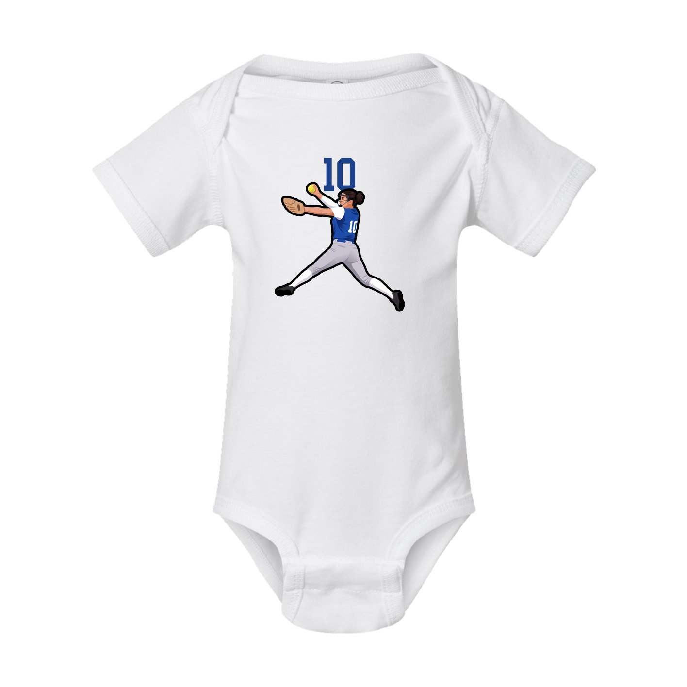 Baby Onesie — Number Top in White