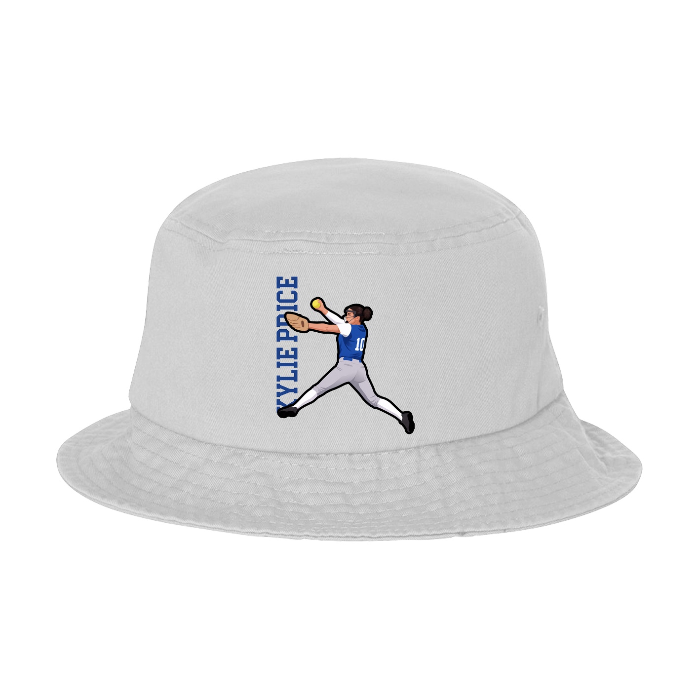 Bucket Cap — Name Vertical in White