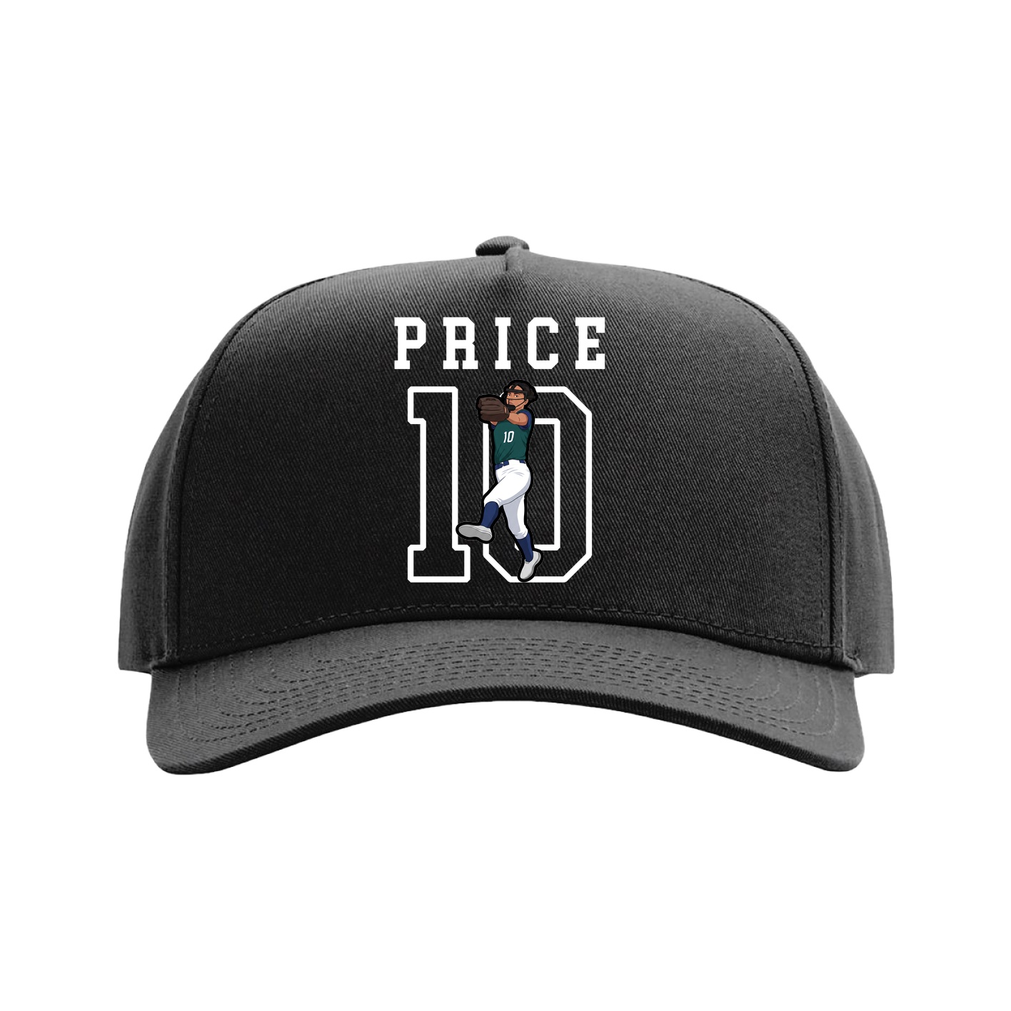 Full Fabric Five-Panel Champ Cap — Shirsey in Black