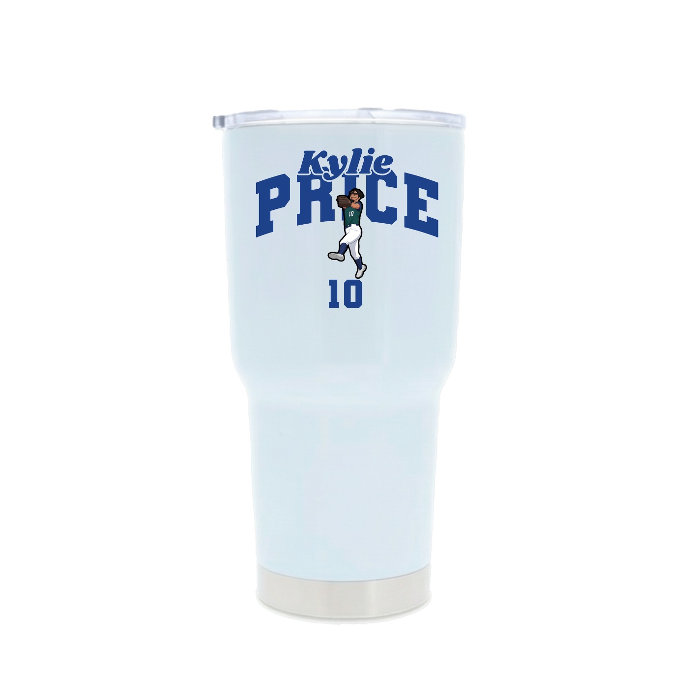 30oz Stainless Steel Tumbler — Signature Arch in White