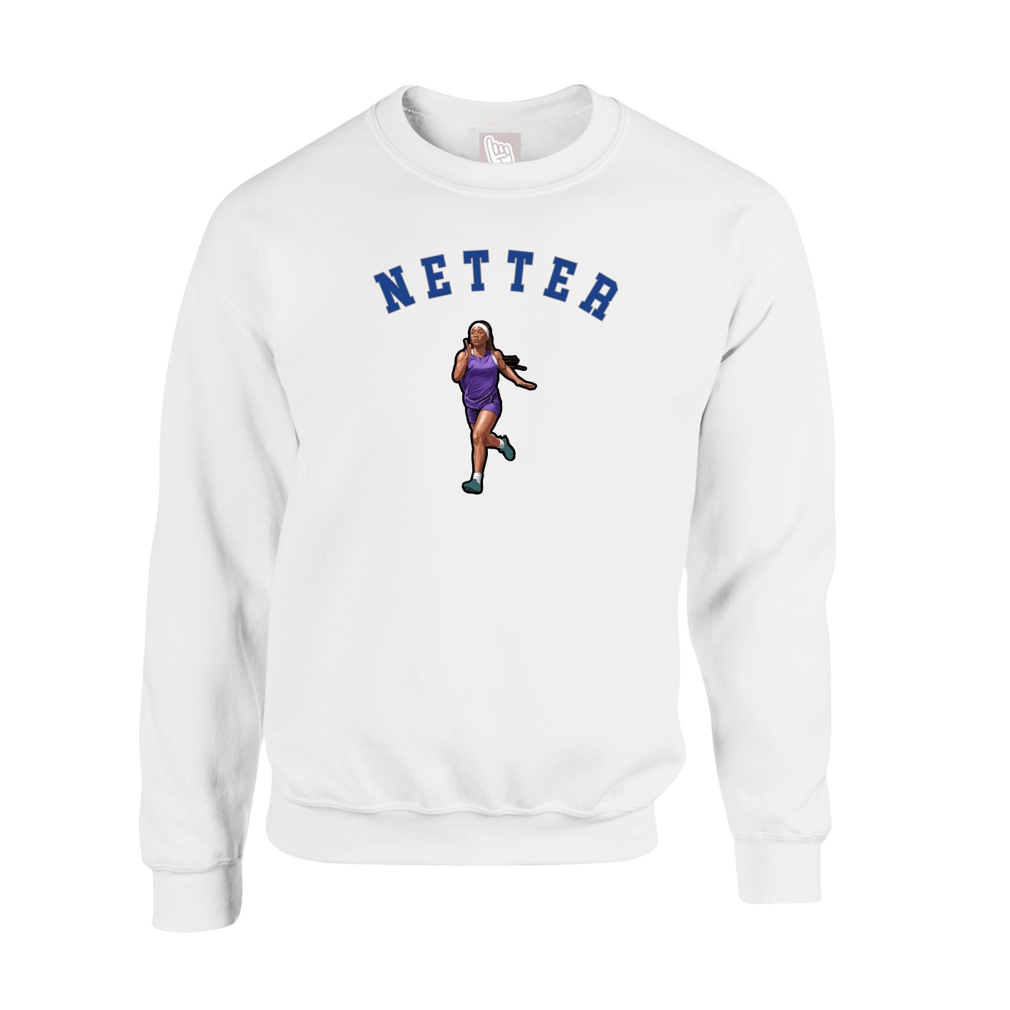 Fleece Crew — Shirsey Arch in White