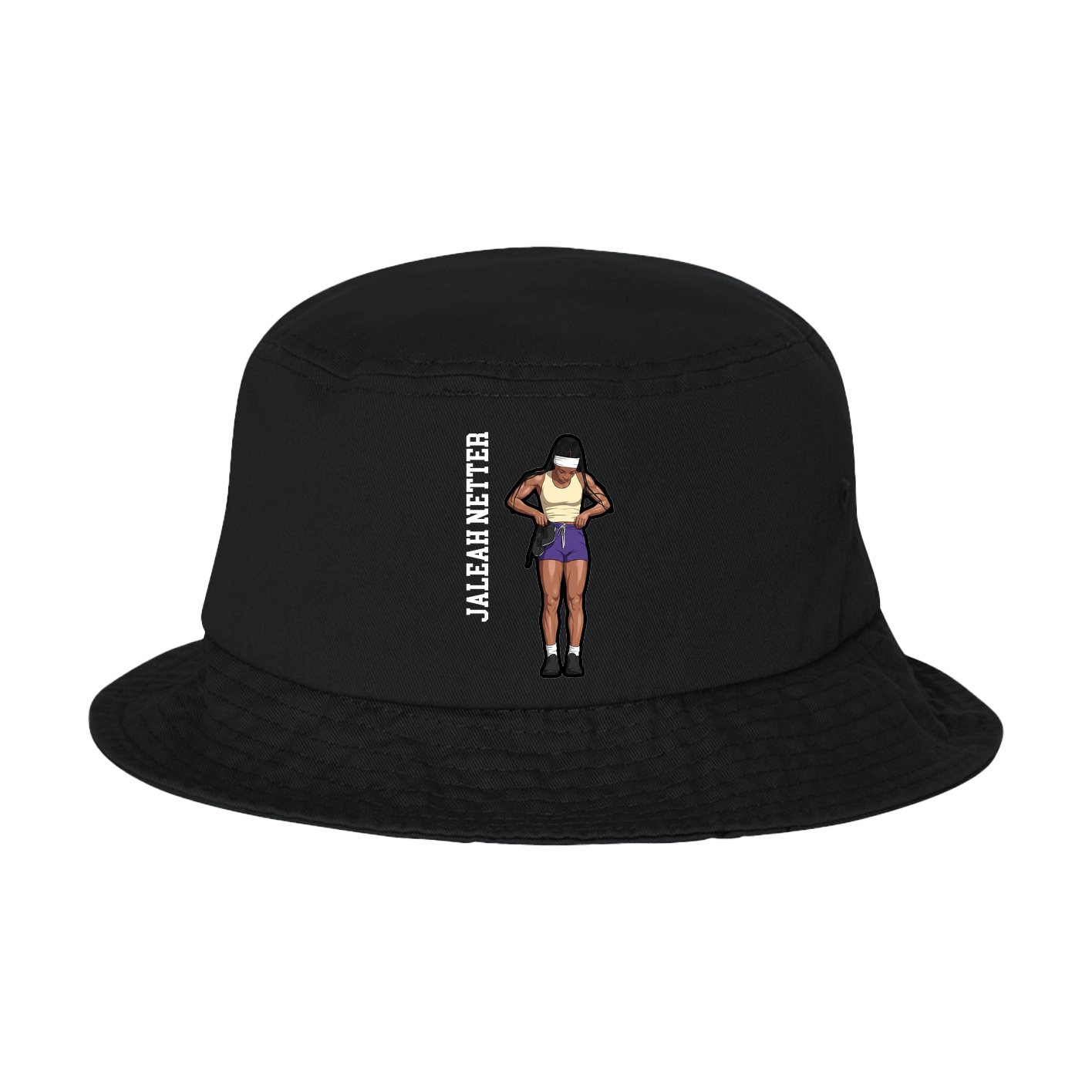 Bucket Cap — Name Vertical in Black