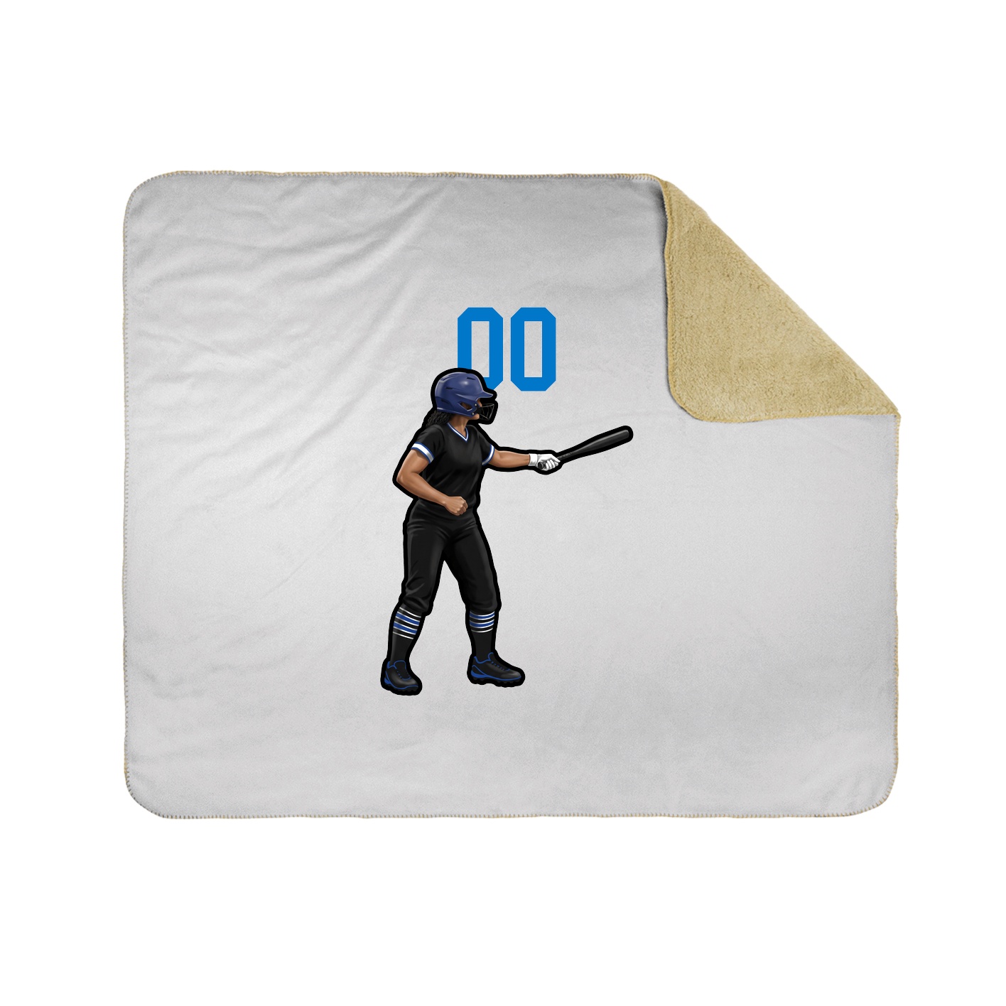 Throw Blanket — Number Top in White
