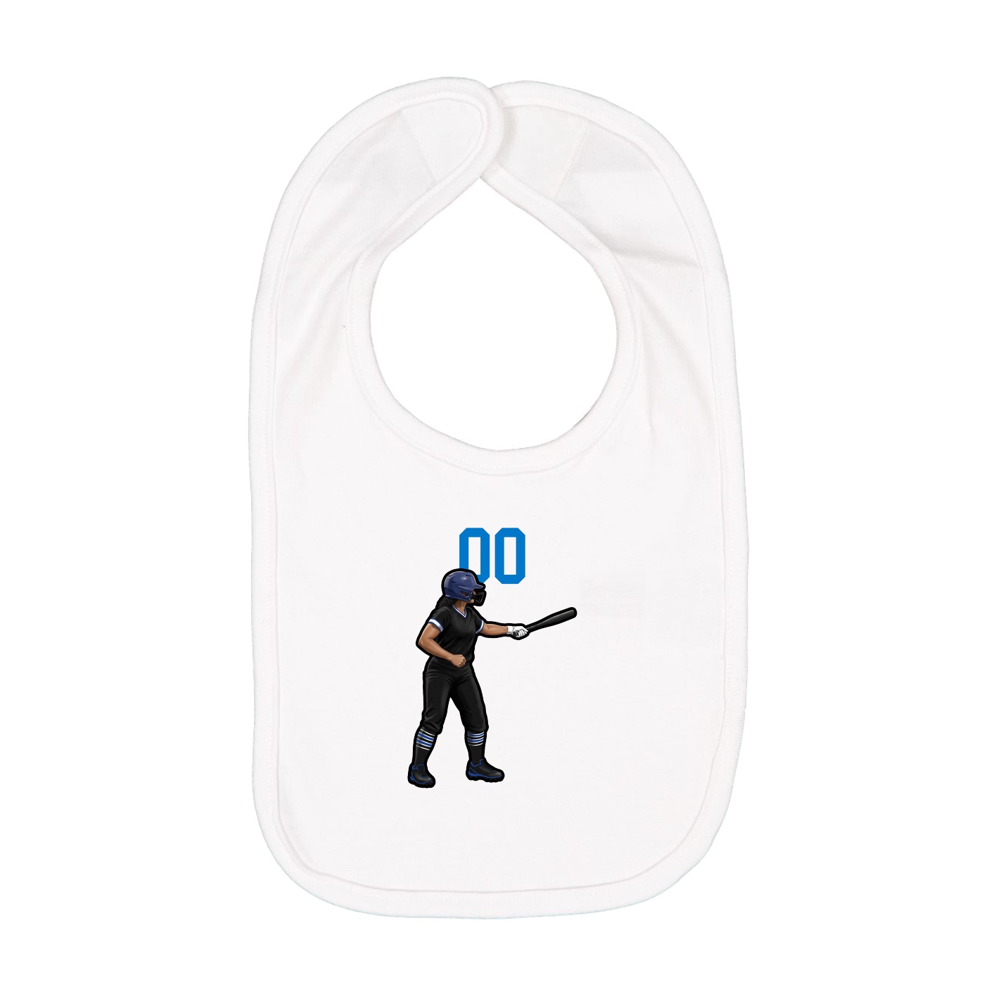 Infant Bib — Number Top in White