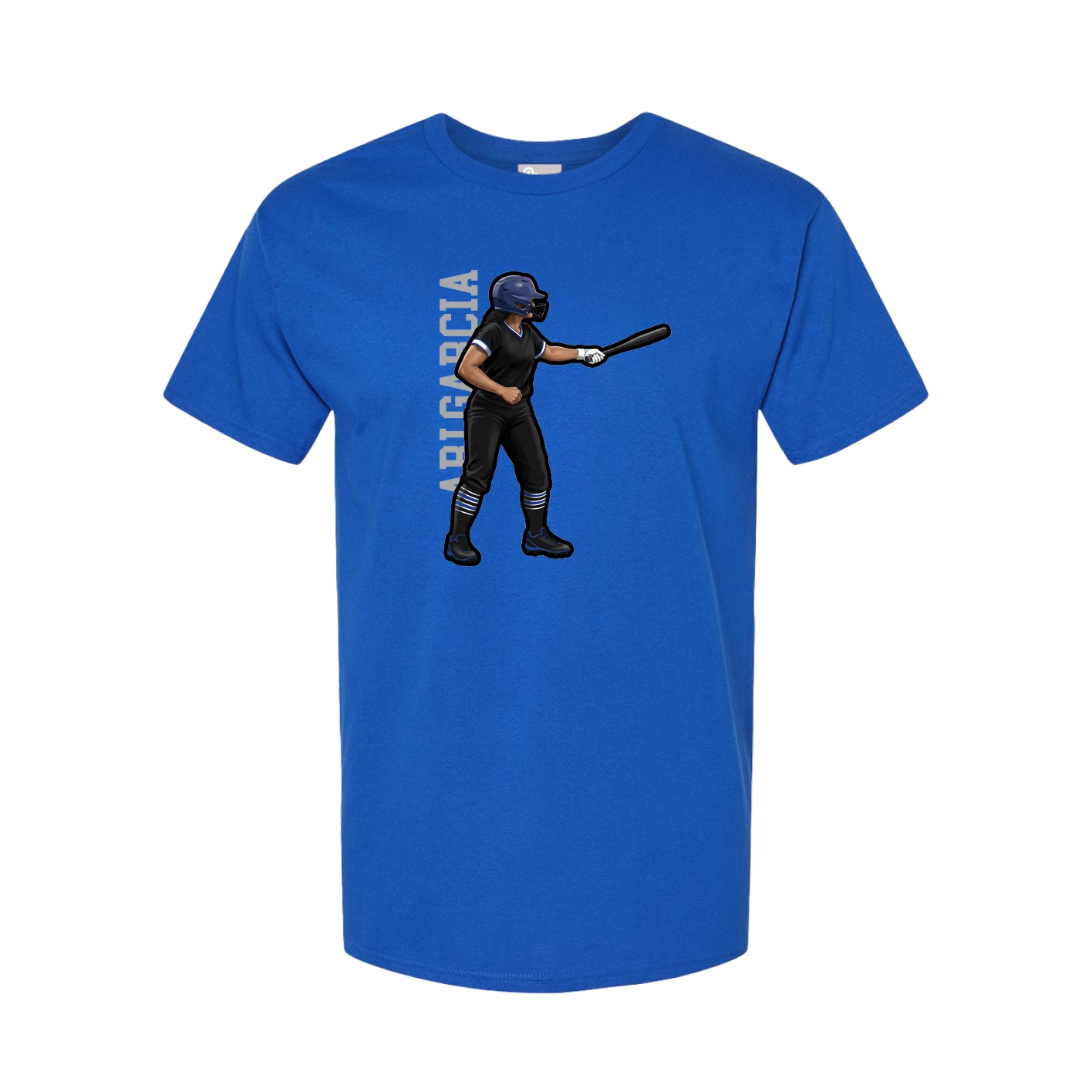 Youth Tee — Name Vertical in Royal
