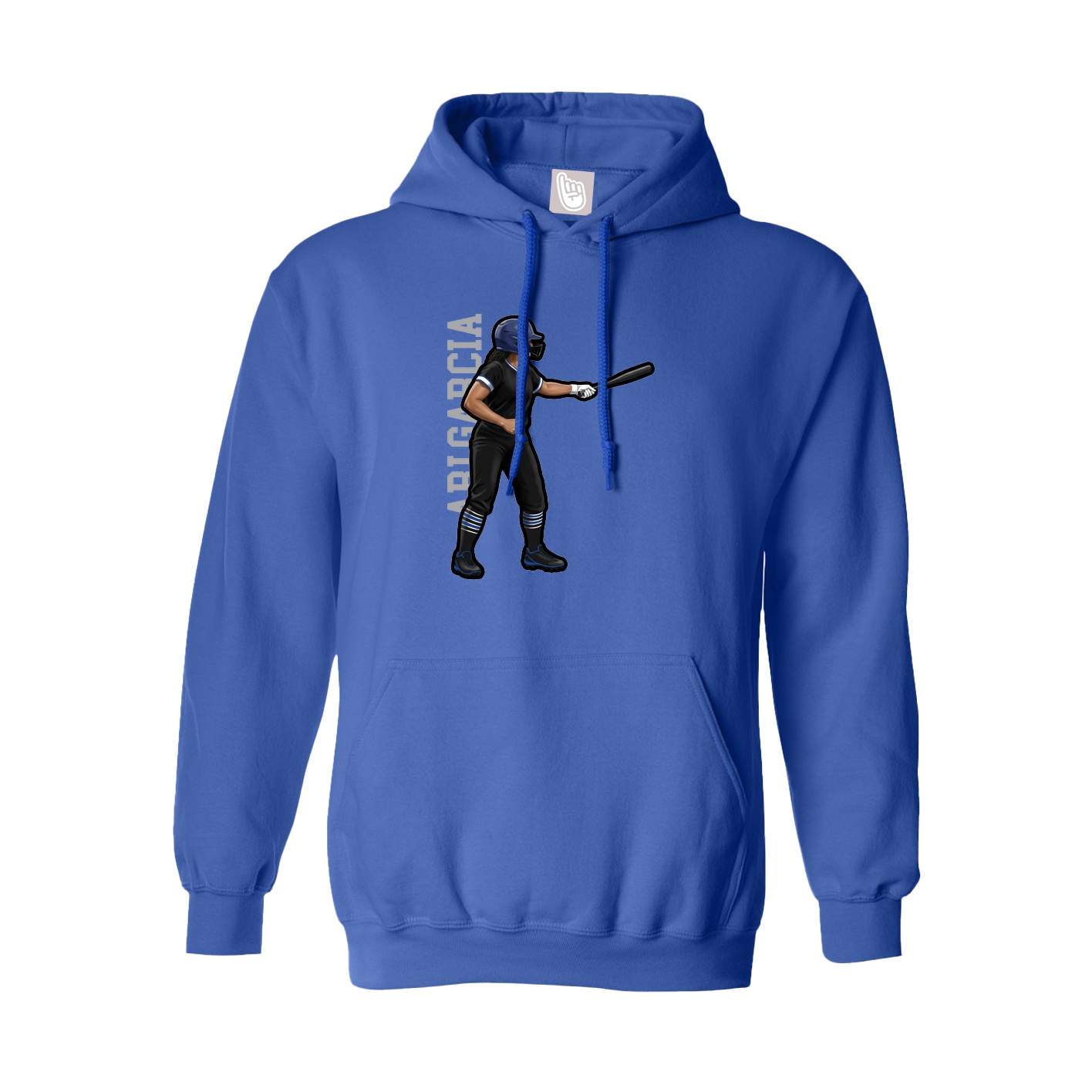 Youth Hoodie — Name Vertical in Royal