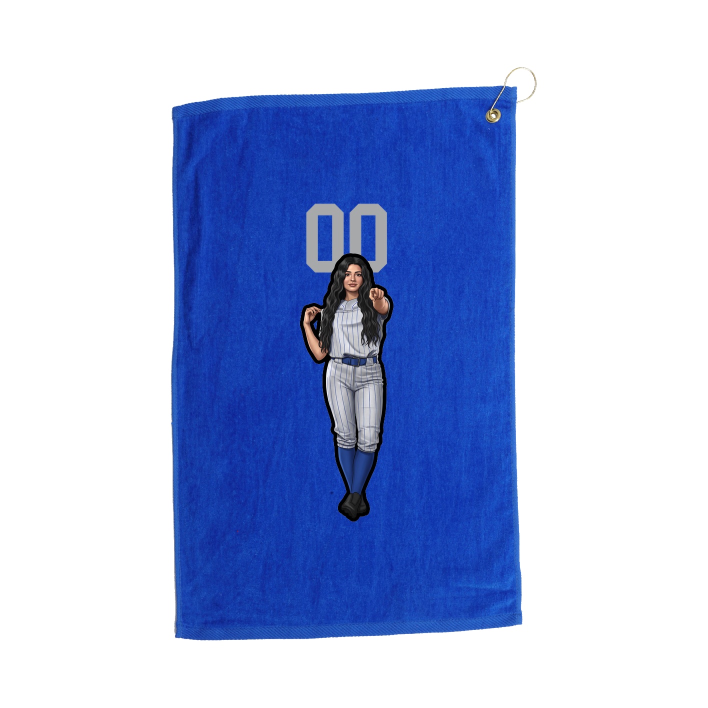 Golf Towel — Number Top in Royal
