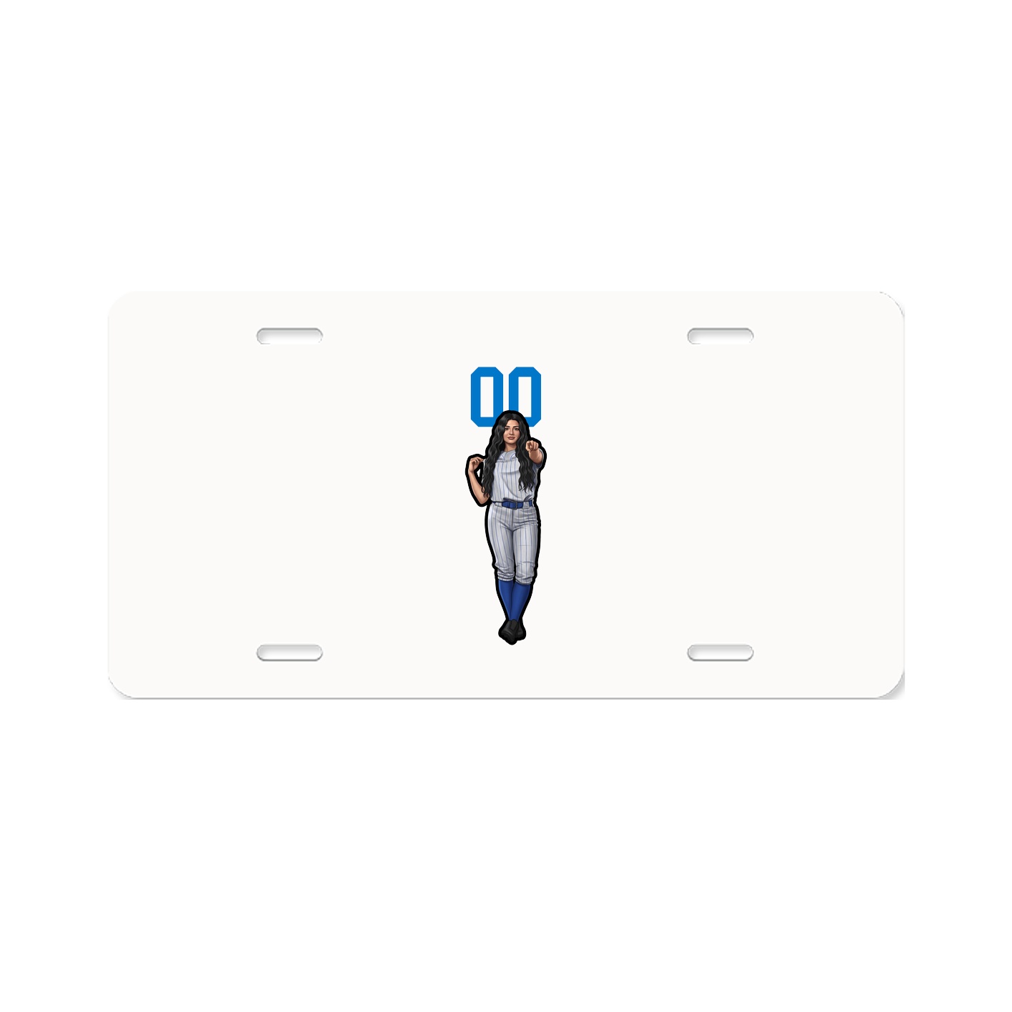 License Plate — Number Top in Classic