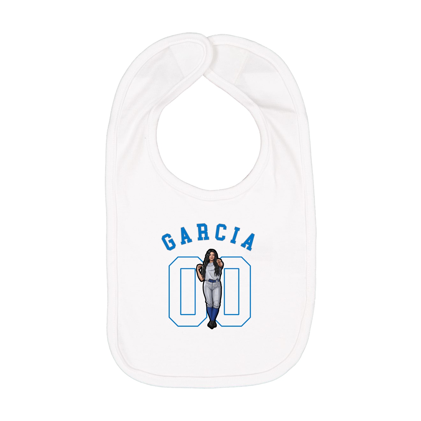 Infant Bib — Shirsey Arch in White