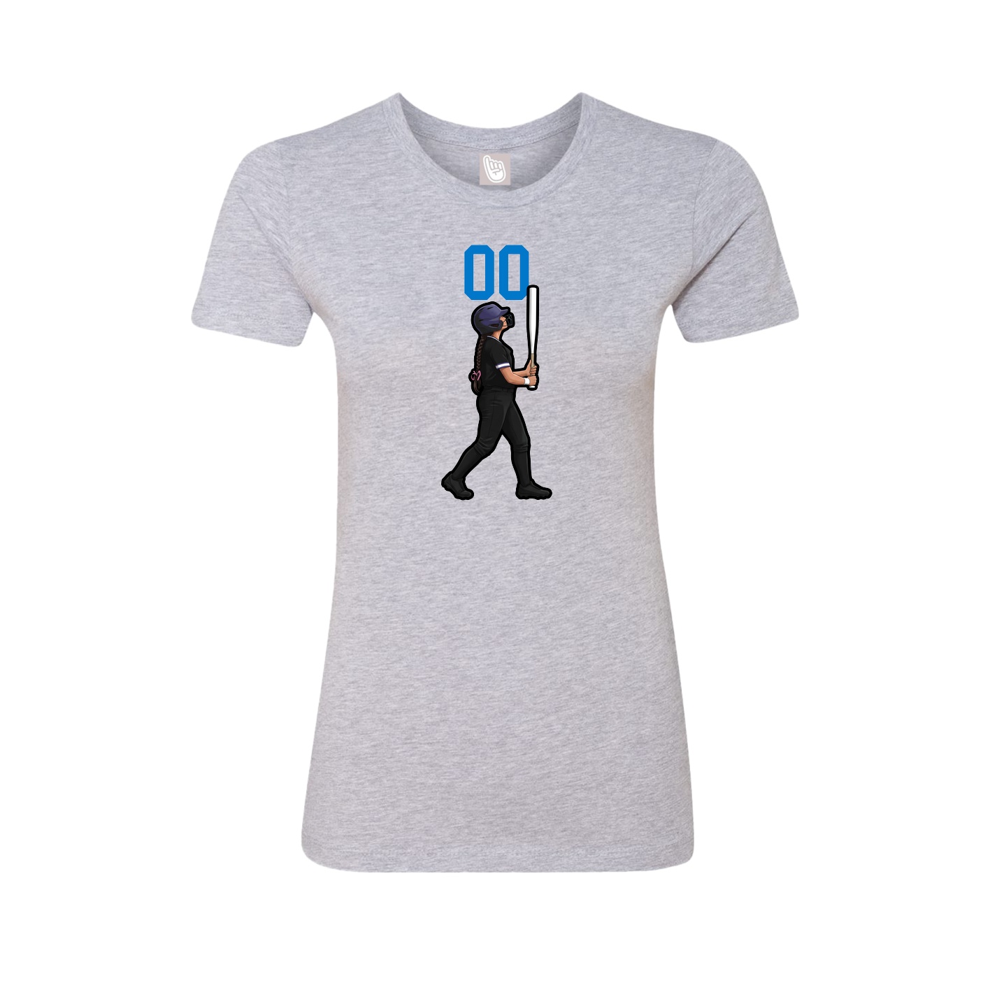 Womens Tee — Number Top in Grey