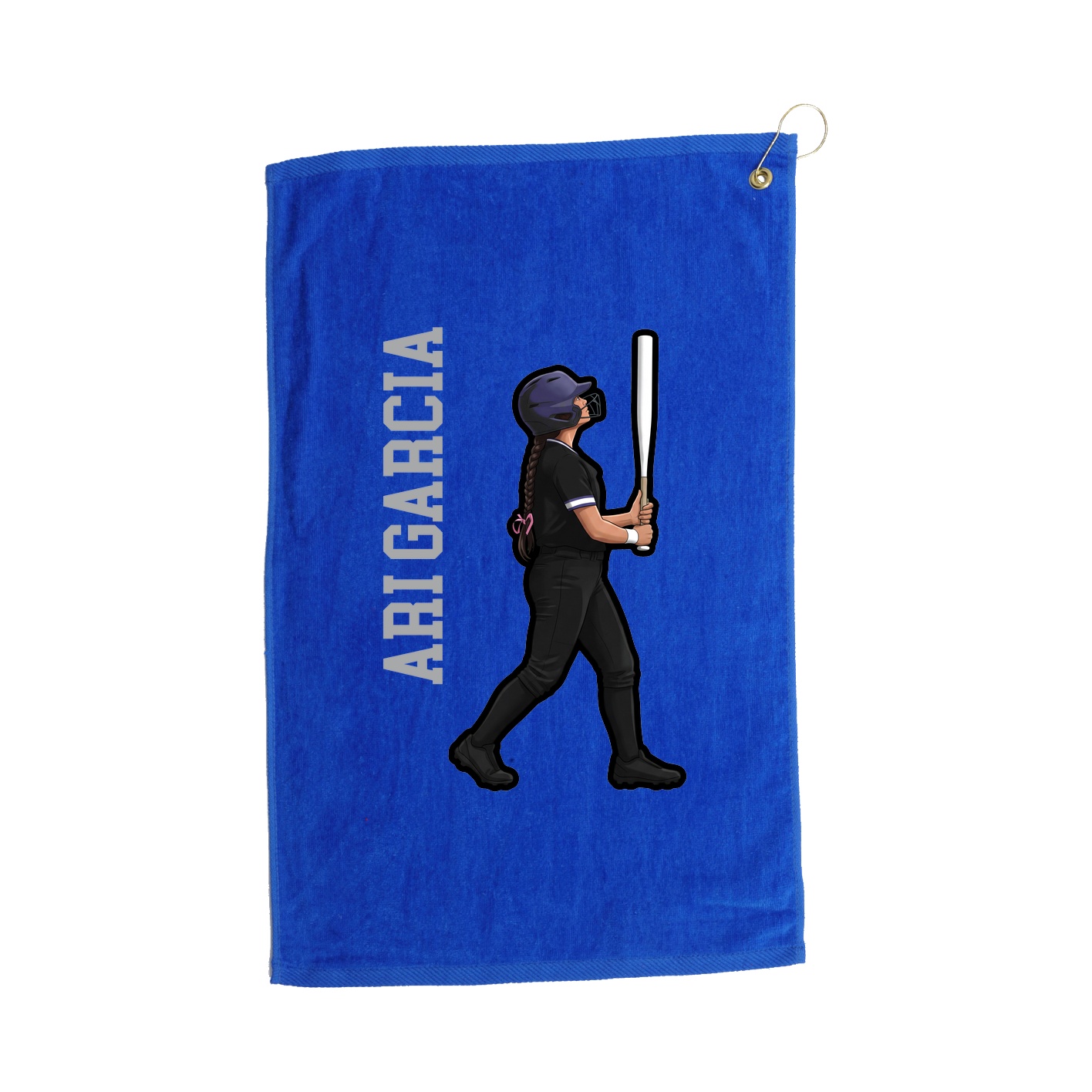 Golf Towel — Name Vertical in Royal