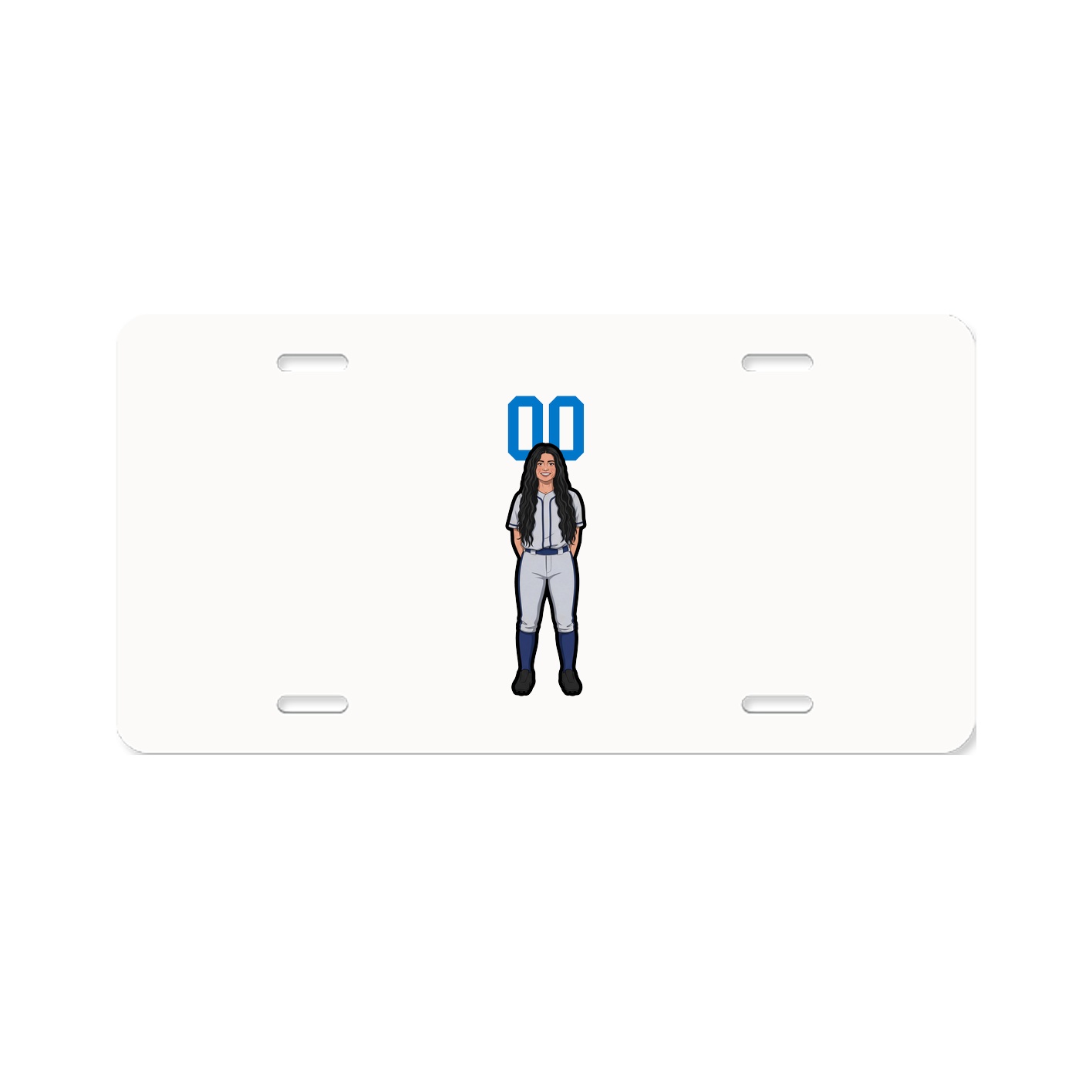 License Plate — Number Top in Classic