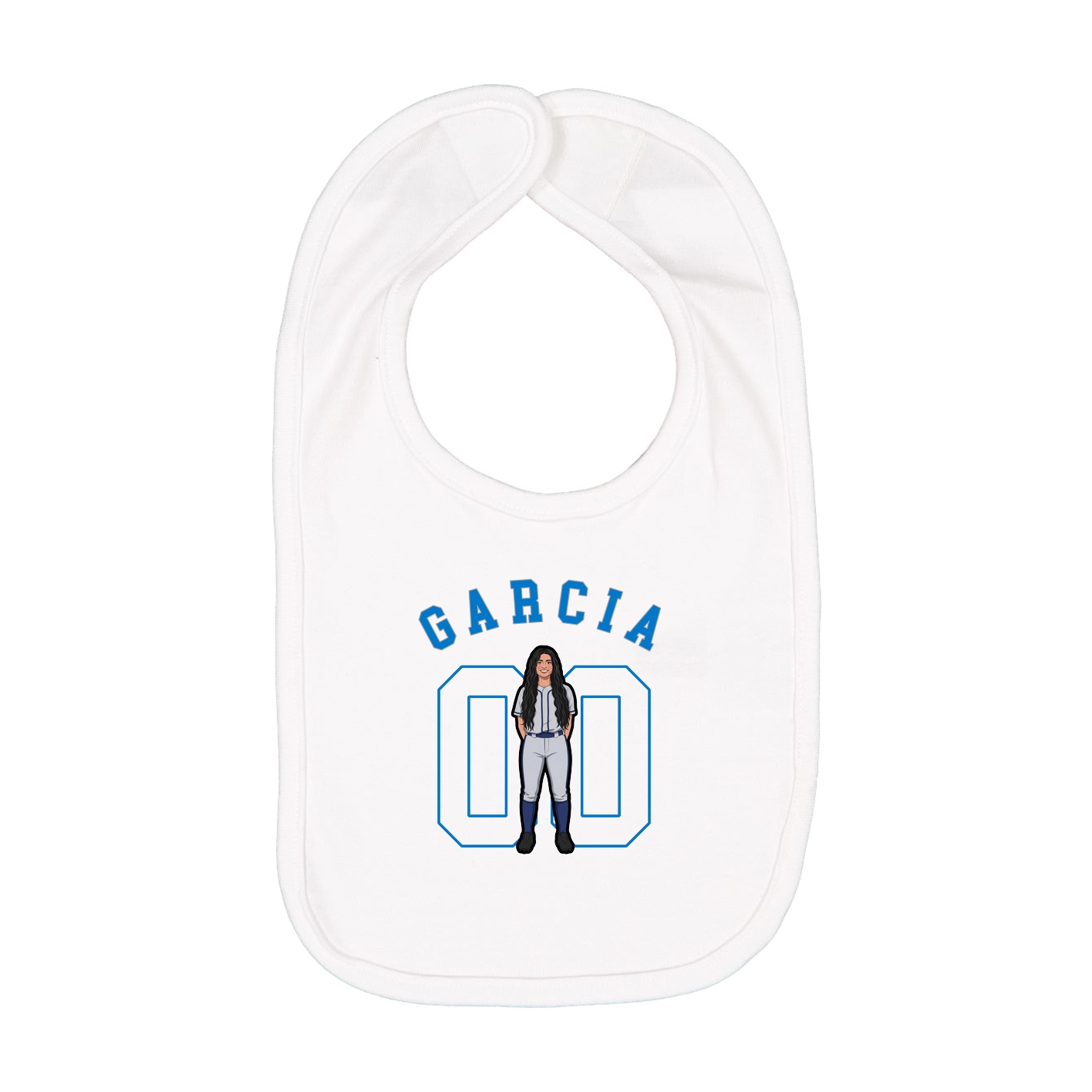 Infant Bib — Shirsey Arch in White