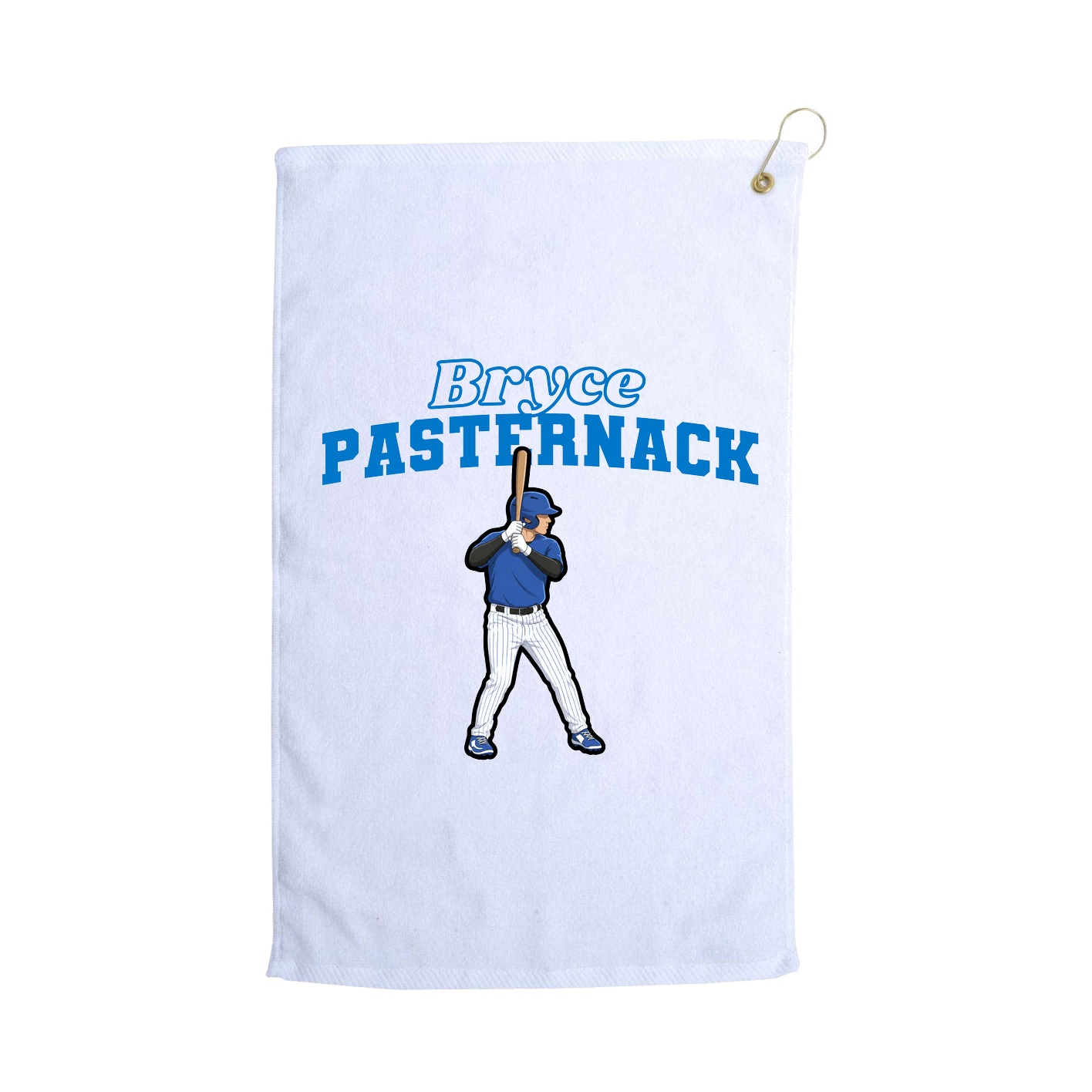 Golf Towel — Name Arch in White