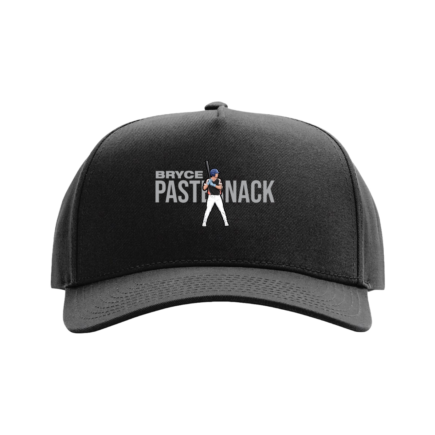 Full Fabric Five-Panel Champ Cap — Player Name in Black