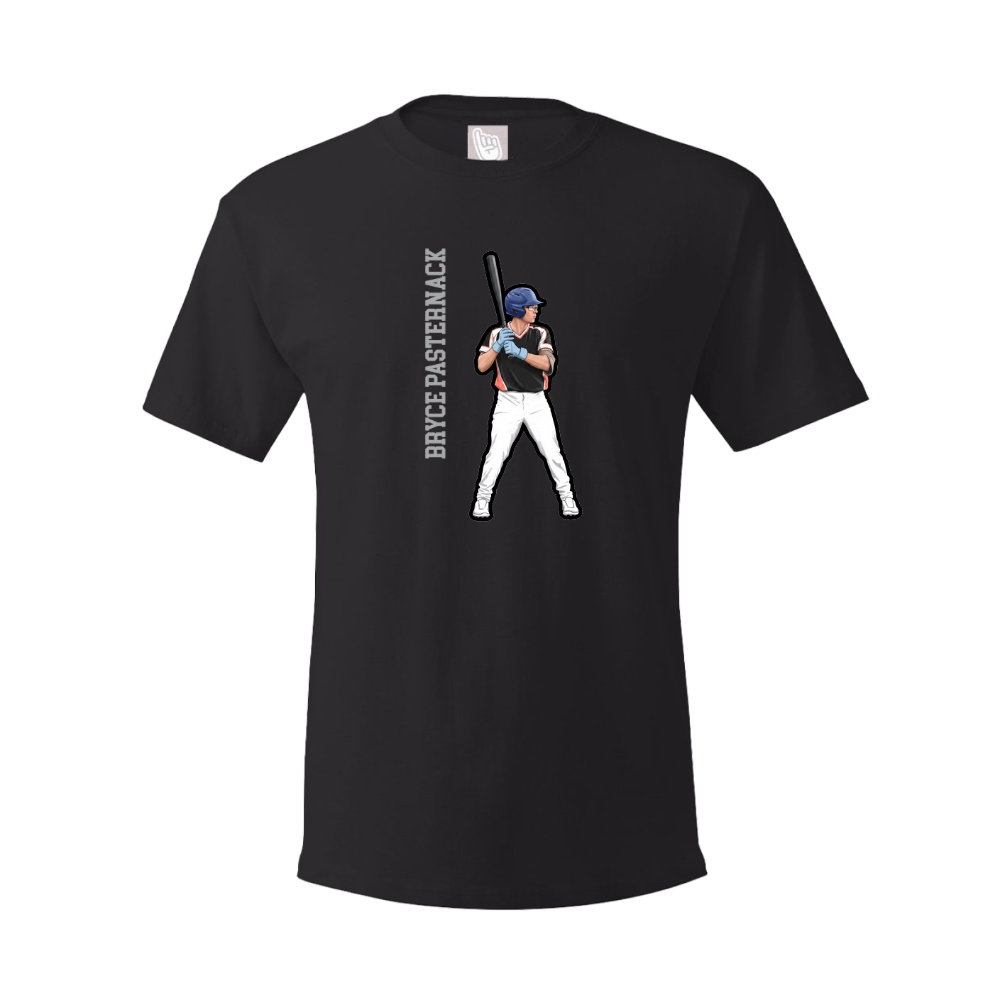 Youth Tee — Name Vertical in Black