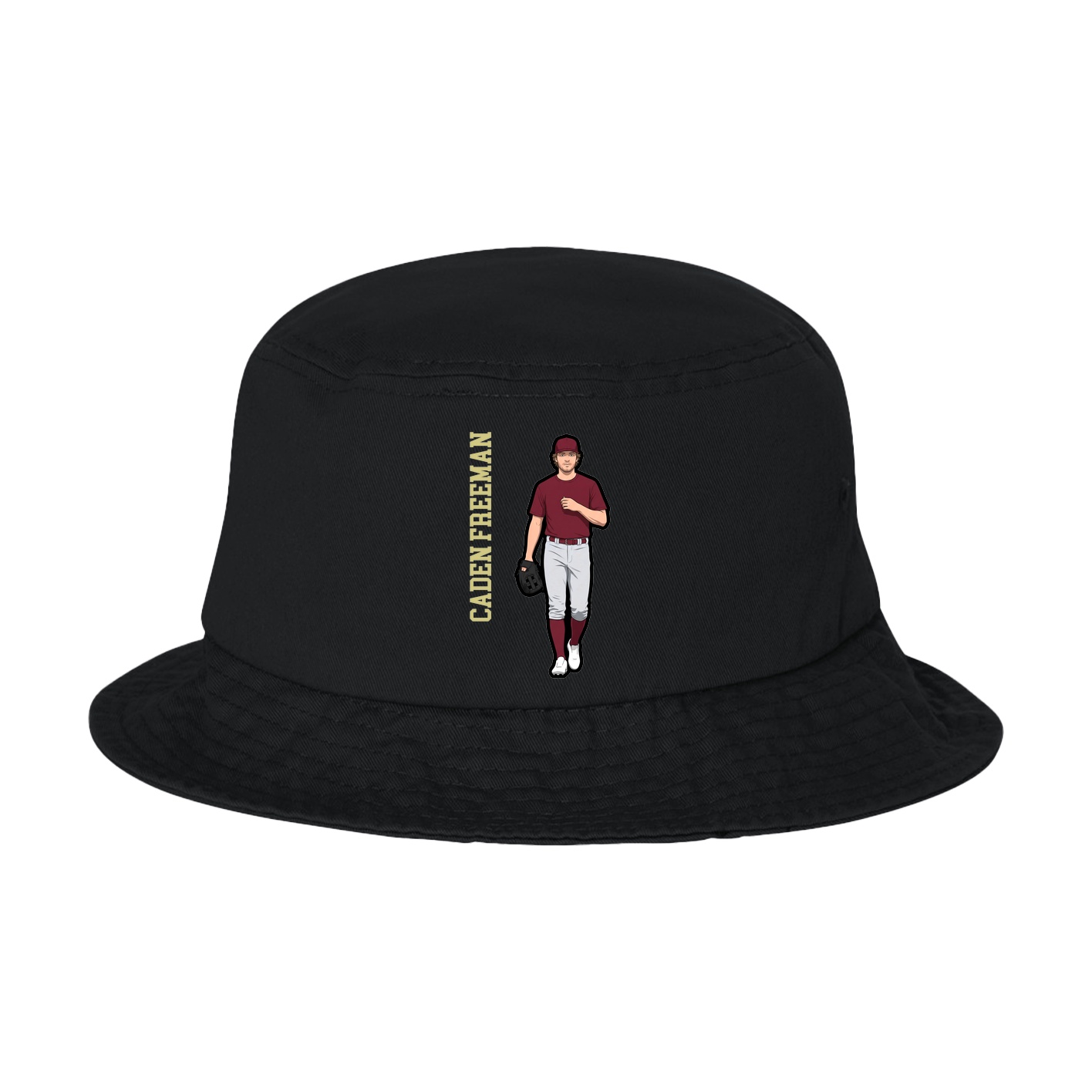 Bucket Cap — Name Vertical in Black
