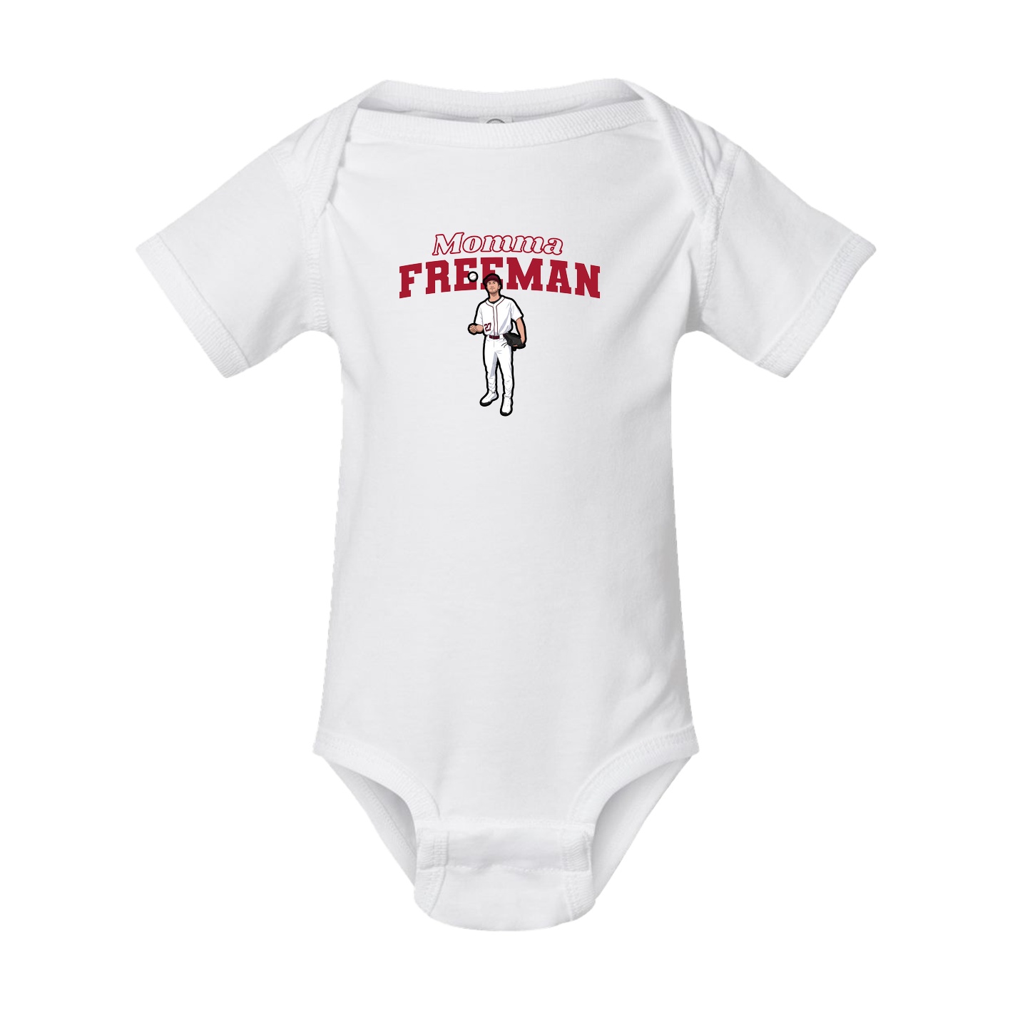 Baby Onesie — Mothers Day Block in White