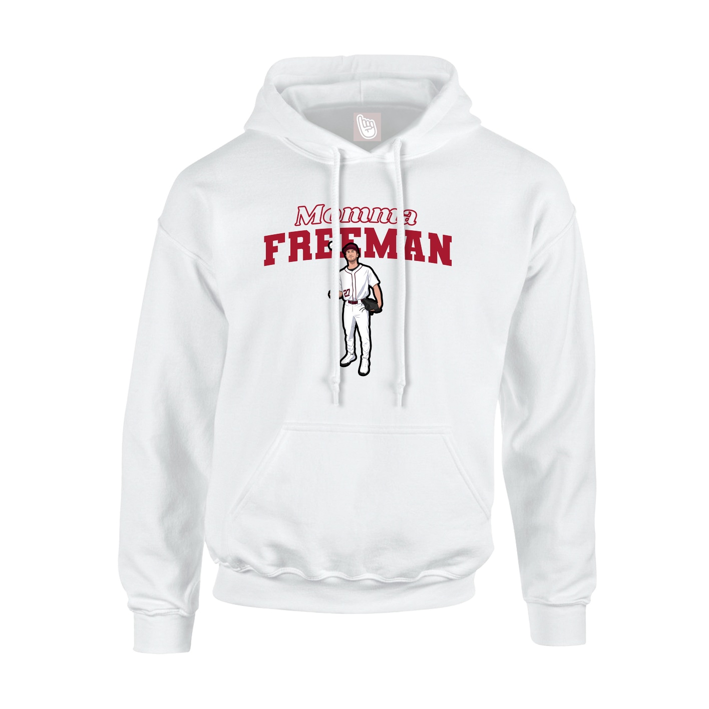 Youth Hoodie — Mothers Day Block in White