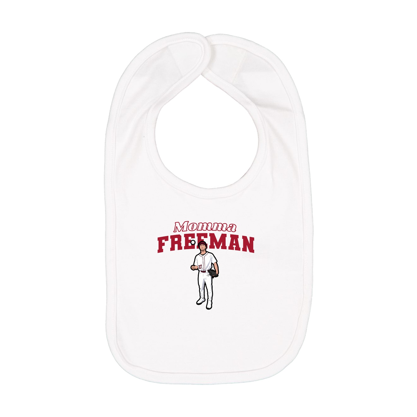 Infant Bib — Mothers Day Block in White
