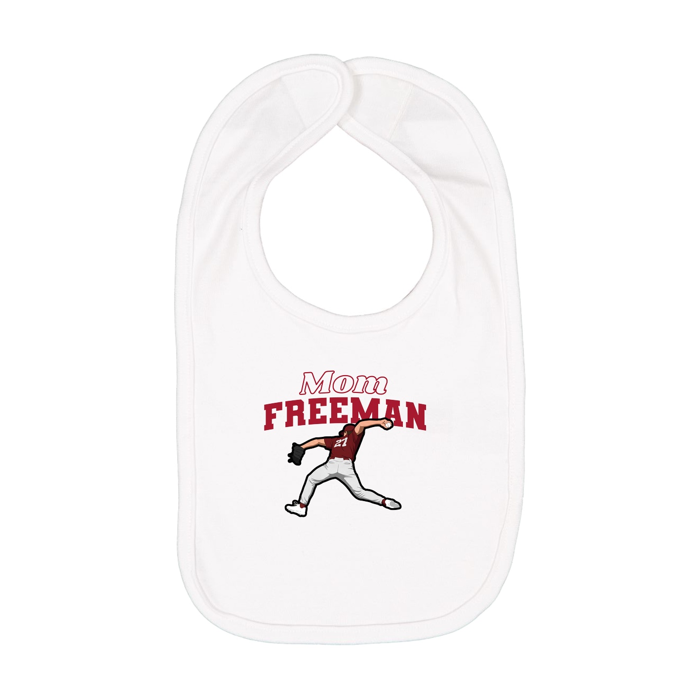 Infant Bib — Mothers Day Block in White