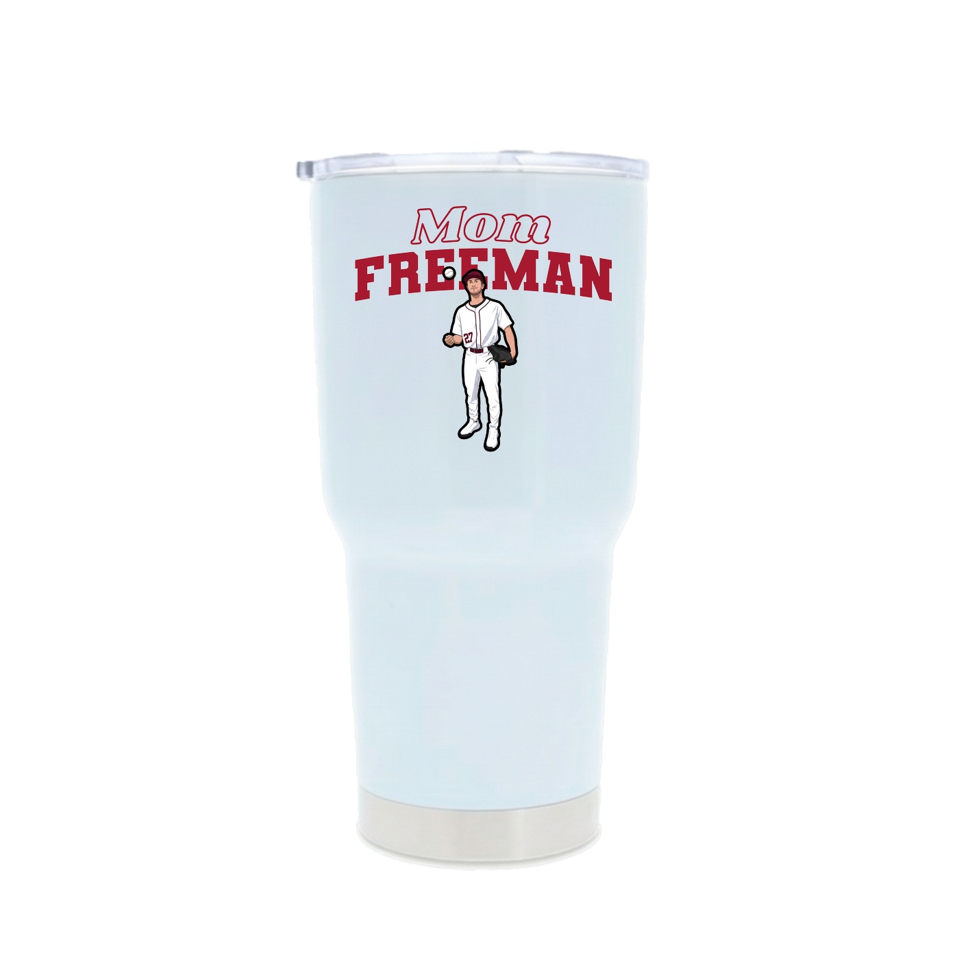 30oz Stainless Steel Tumbler — Mothers Day Block in White