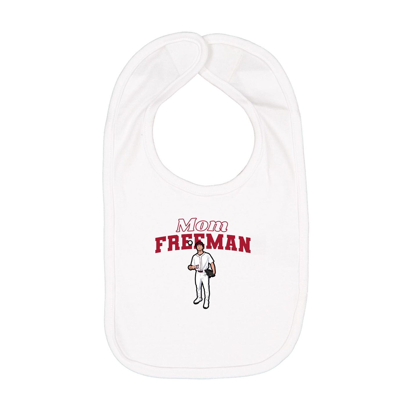 Infant Bib — Mothers Day Block in White