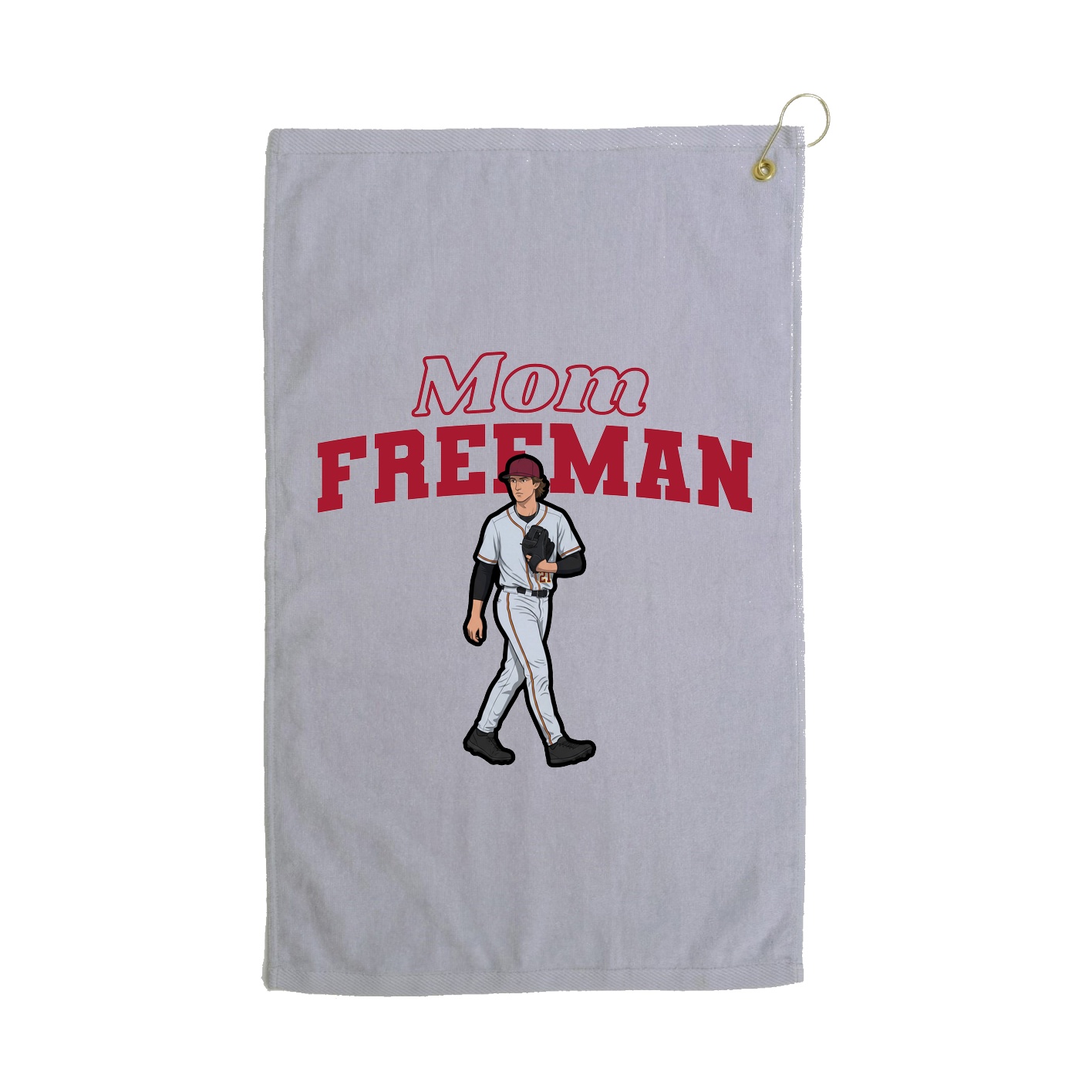 Golf Towel — Mothers Day Block in Grey