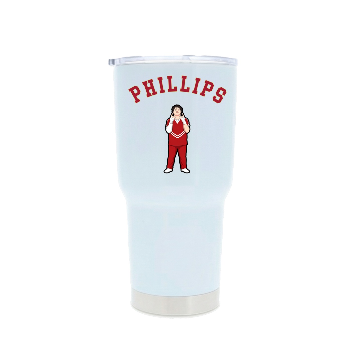 30oz Stainless Steel Tumbler — Shirsey Arch in White