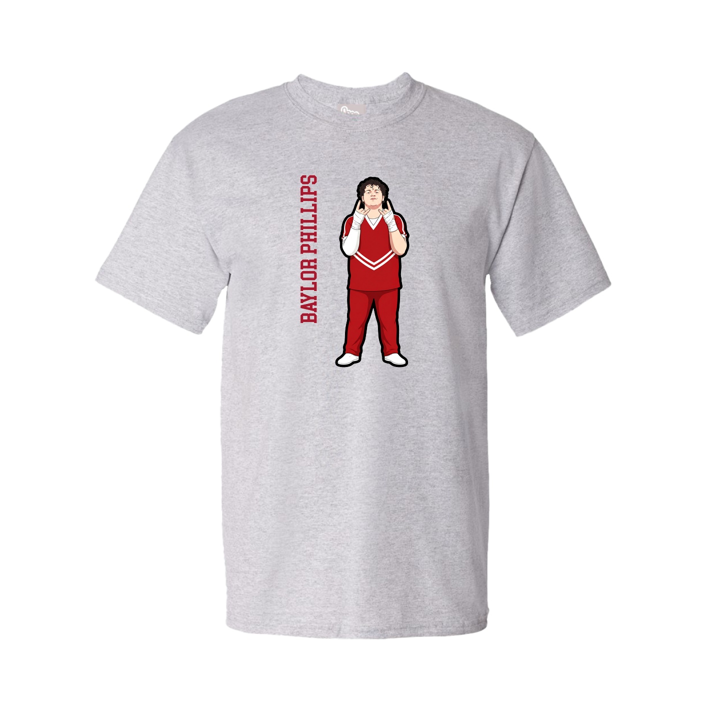Tee — Name Vertical in Grey
