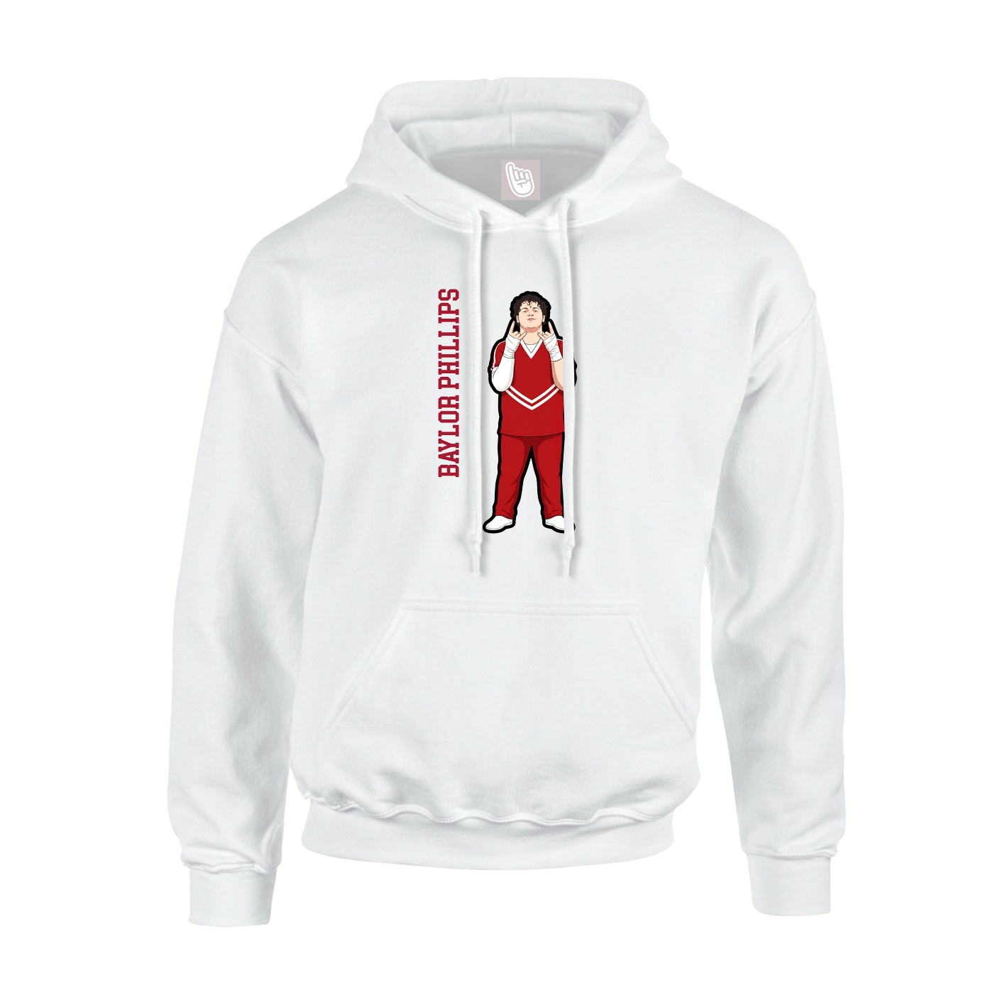 Youth Hoodie — Name Vertical in White