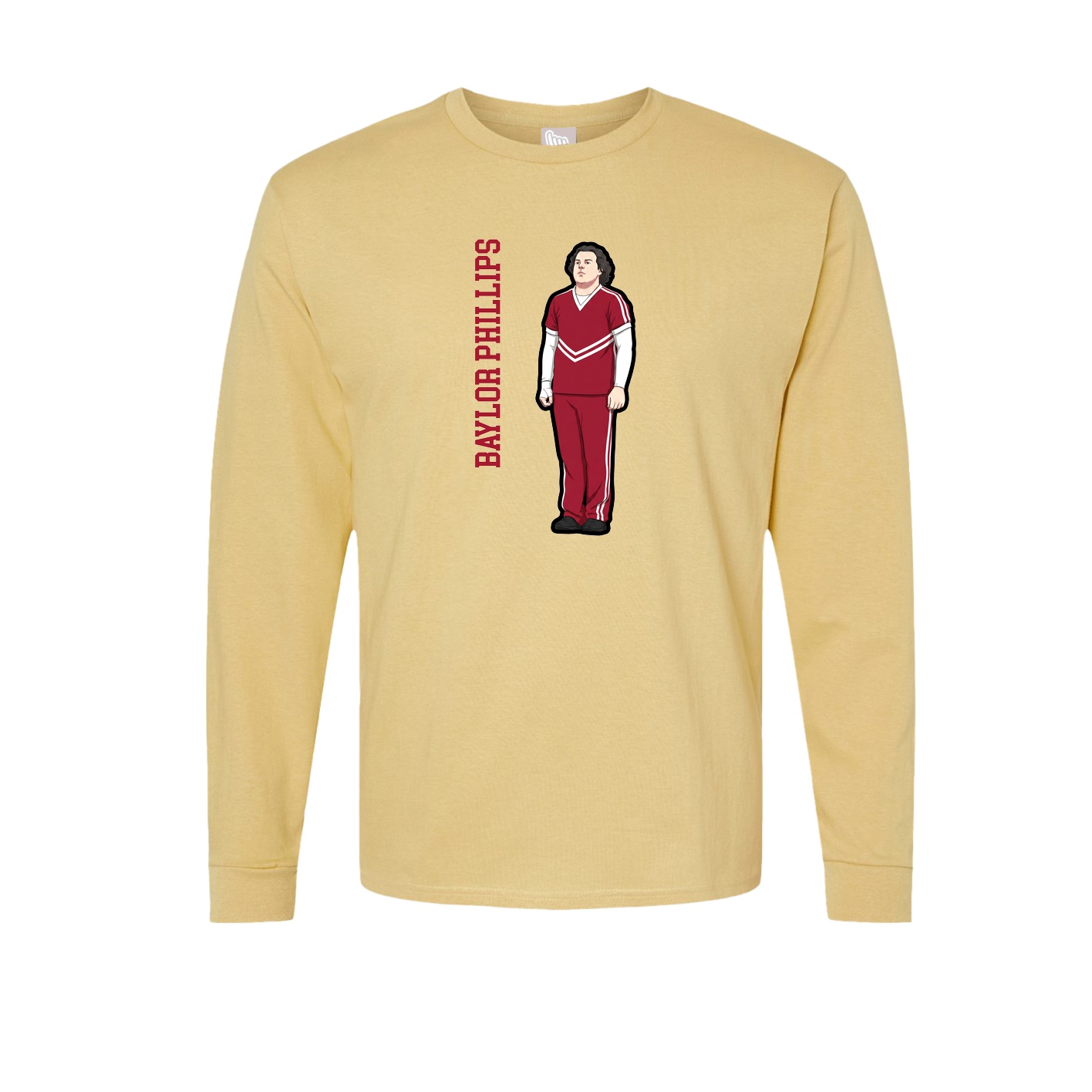 Long Sleeve Tee — Name Vertical in Vegas Gold
