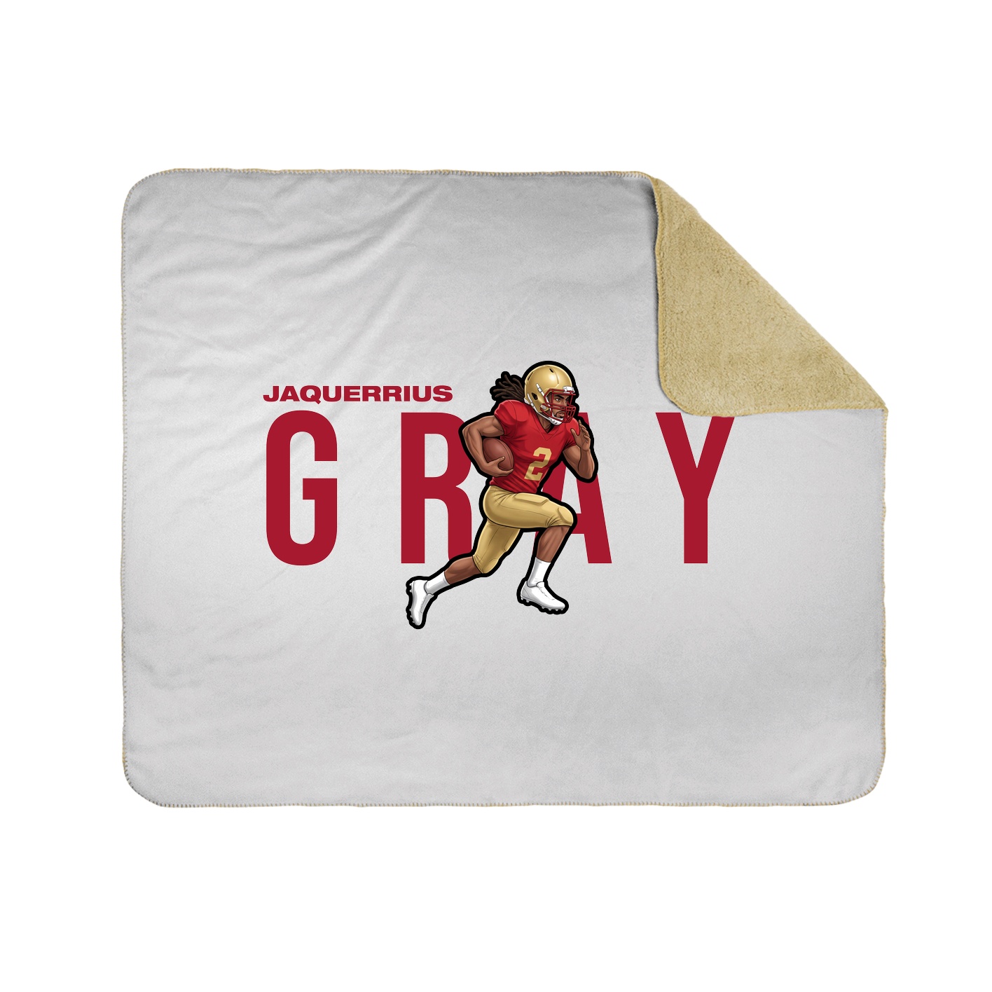 Throw Blanket — Player Name in White