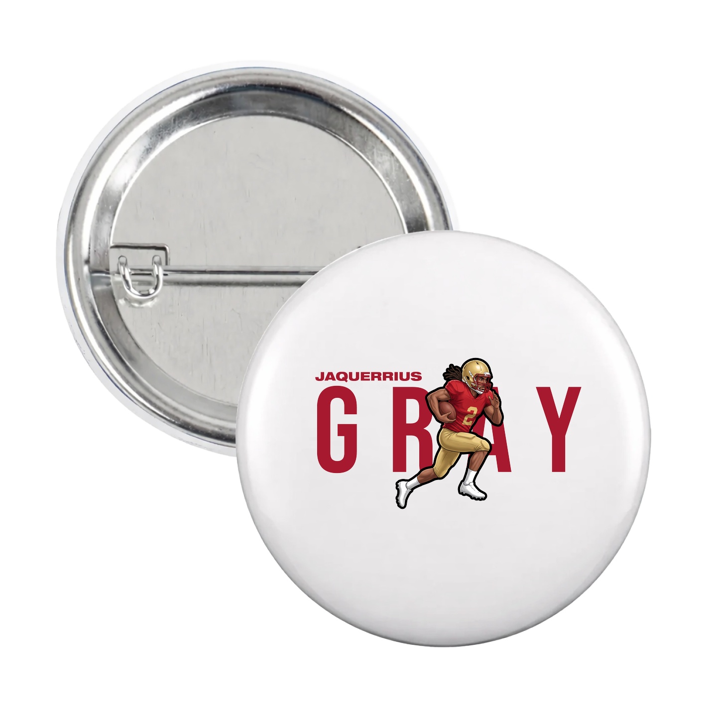 Game Day Button — Player Name in White