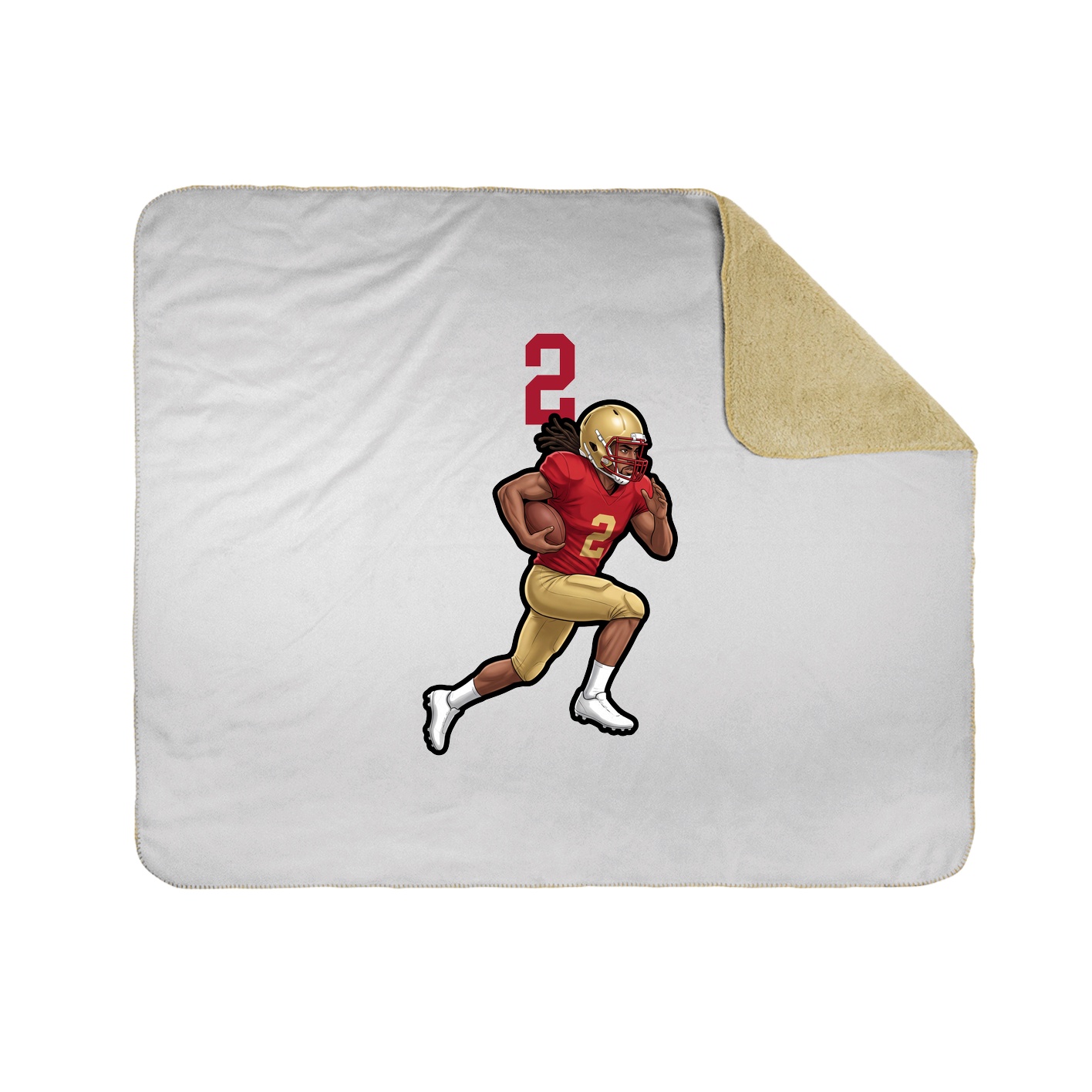 Throw Blanket — Number Top in White